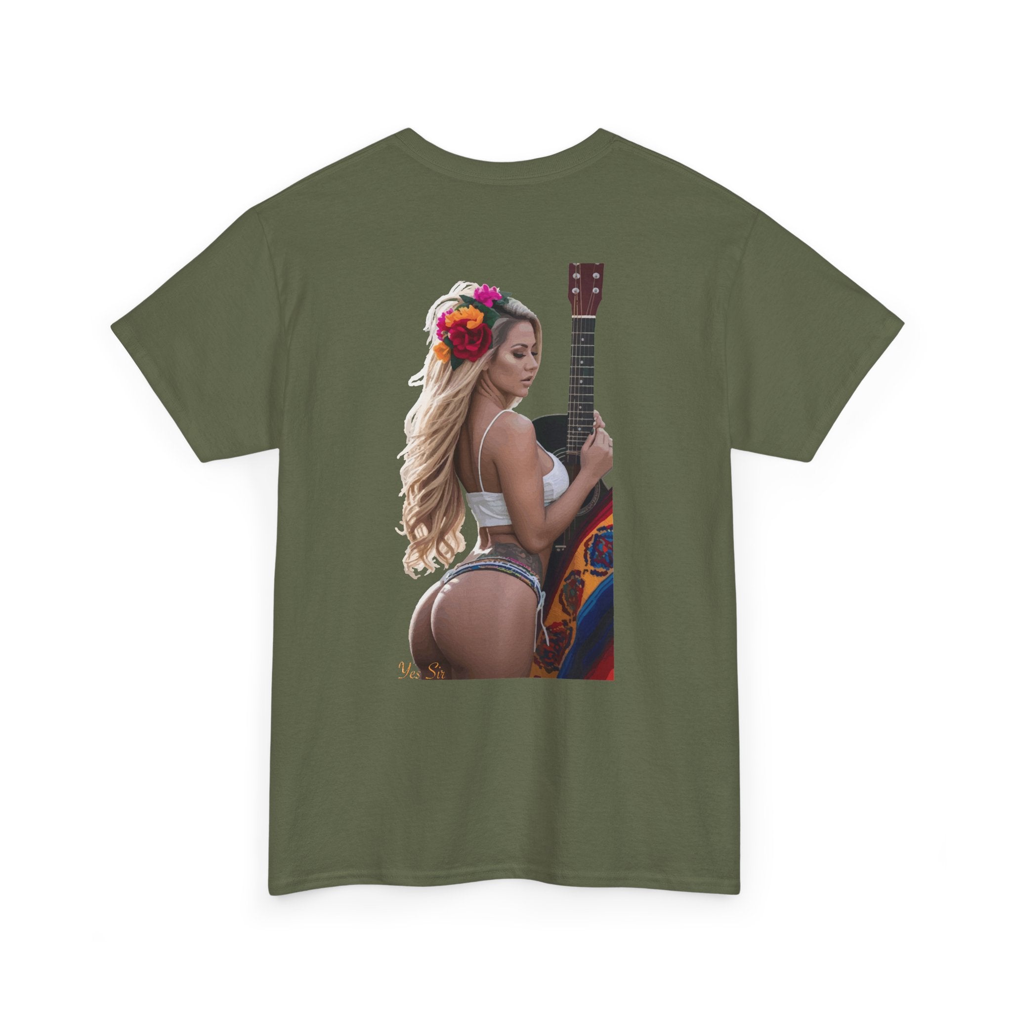 Pretty Flowers-Yes Sir T-Shirt | Parental Advisory  for the Bearded