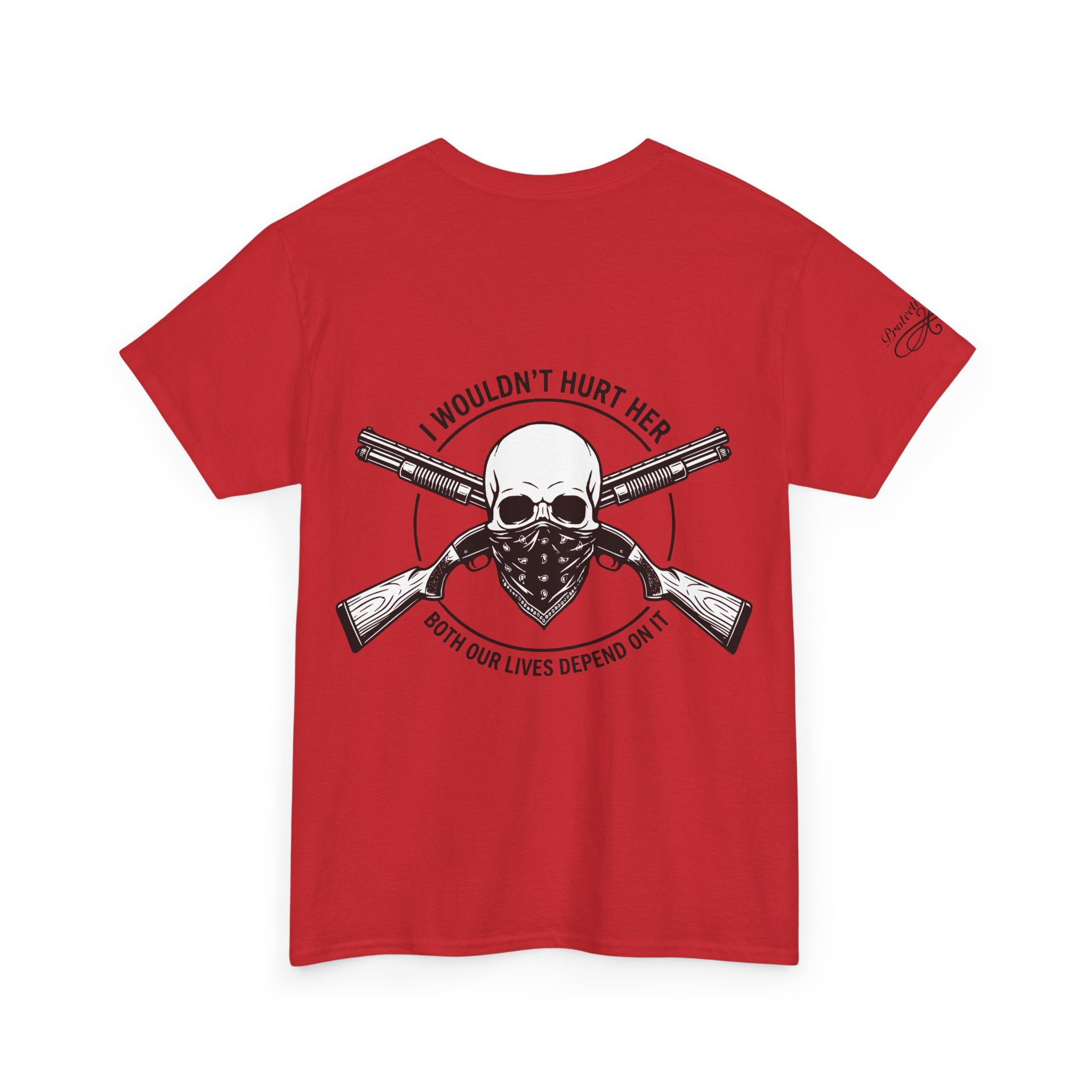 Protective Dad-Shotguns T-Shirt | Here’s Your Warning | Black Font
