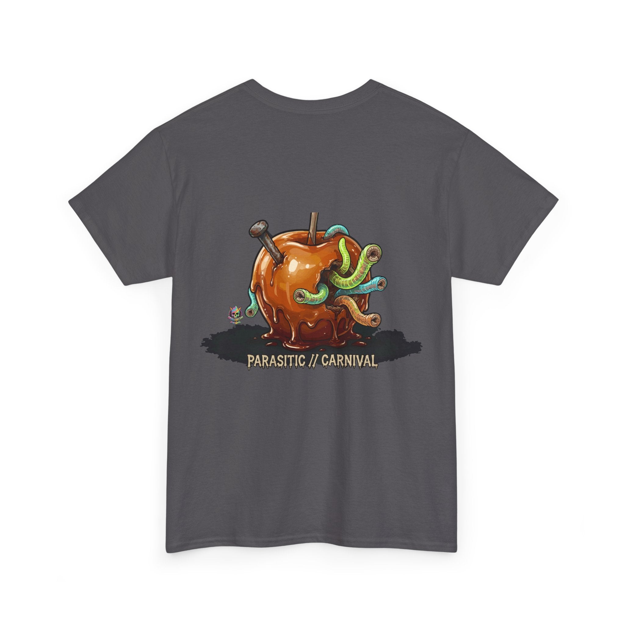 Skullcream Carnival Caramel Apple - Spooky Candy Apple Graphic T-Shirt