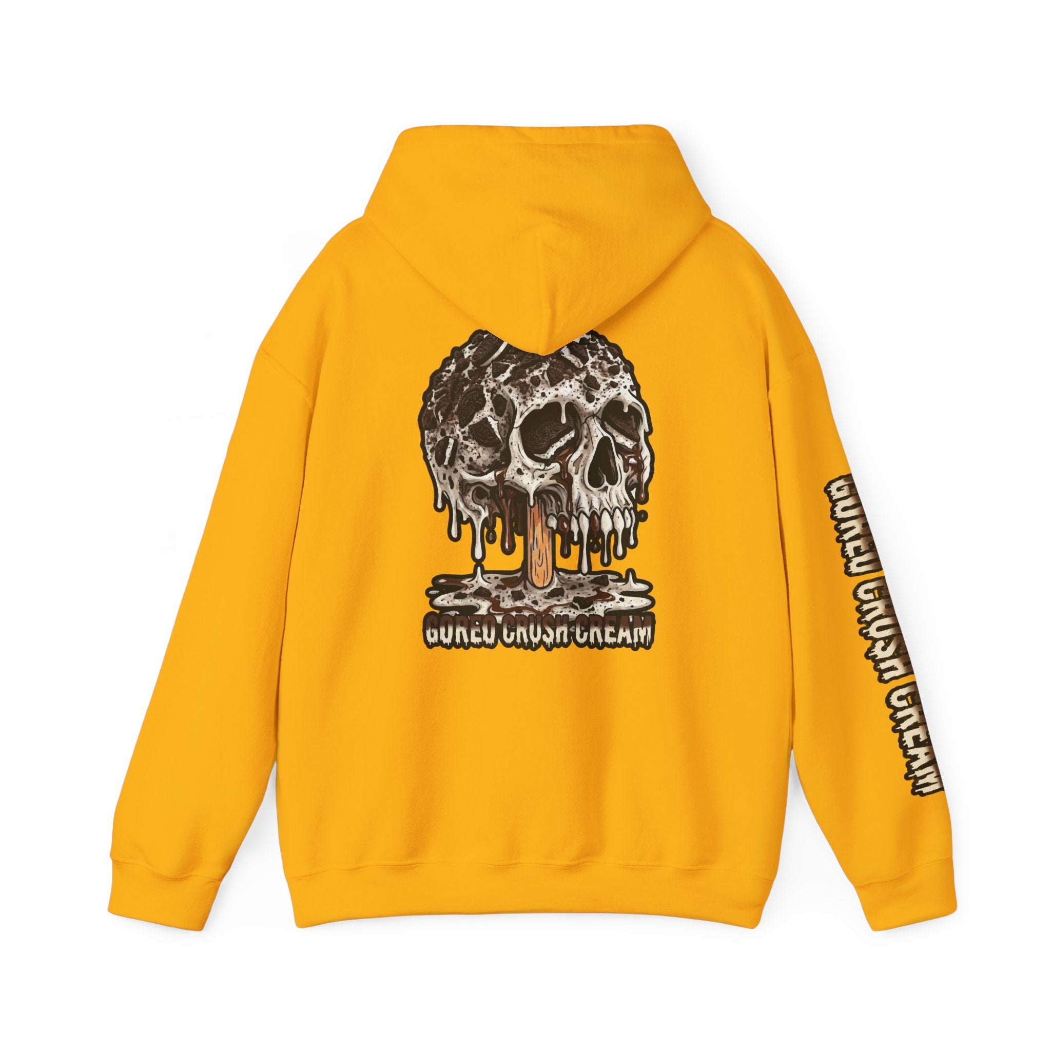 Skullcream-Goreo Crush Cream Hoodie | Dripping Skull Graphic