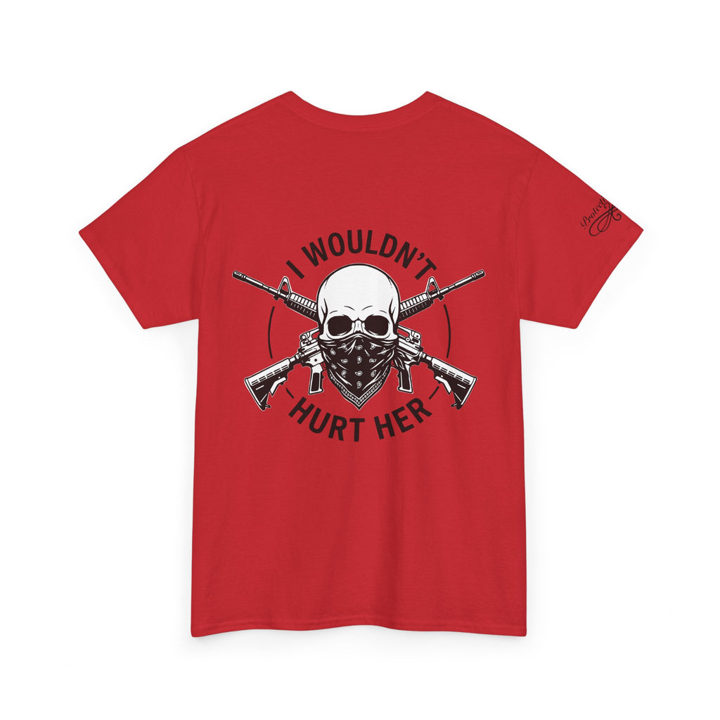 Protective Dad Assault Rifles T-Shirt | Here’s Your Warning