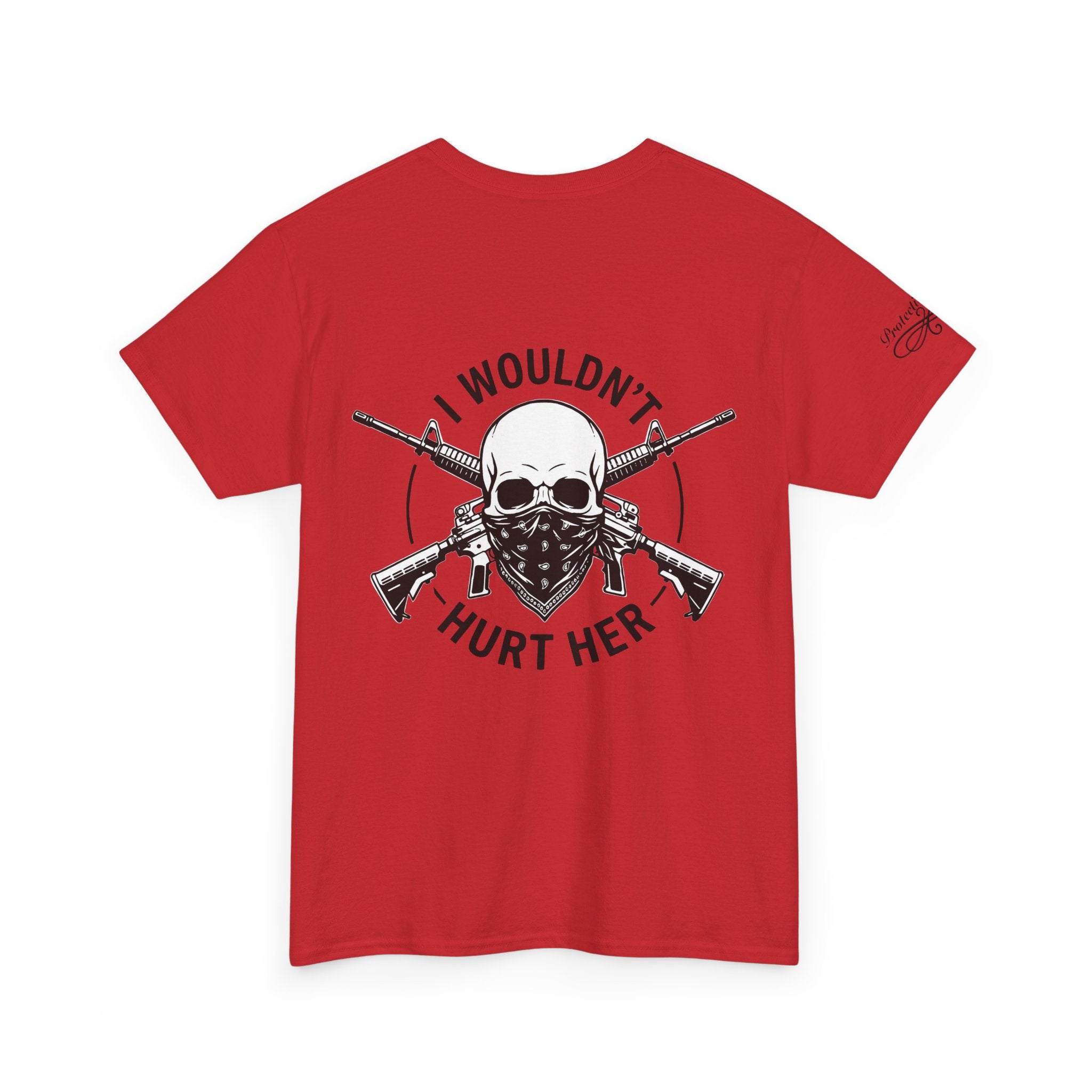 Protective Dad Assault Rifles T-Shirt | Here’s Your Warning