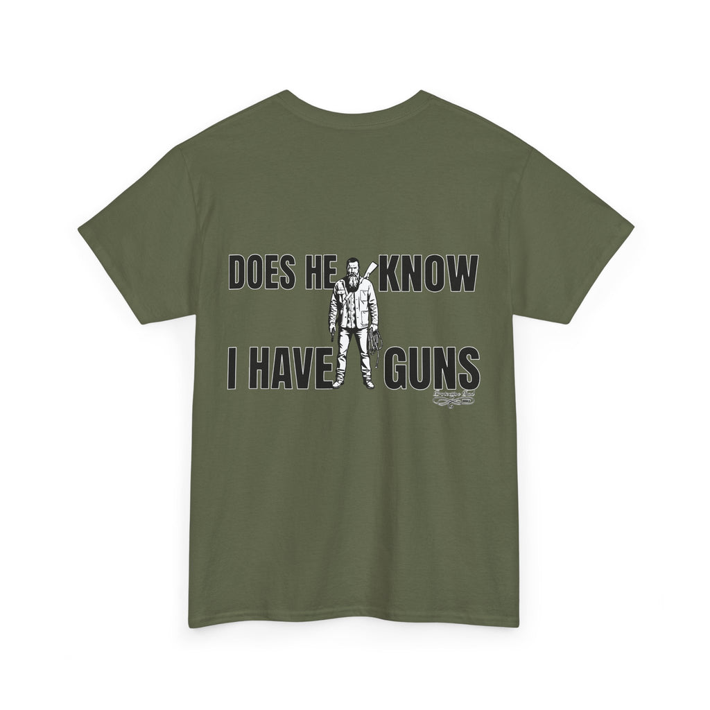 Protective Dad Does He Know T-Shirt| Here’s Your Warning
