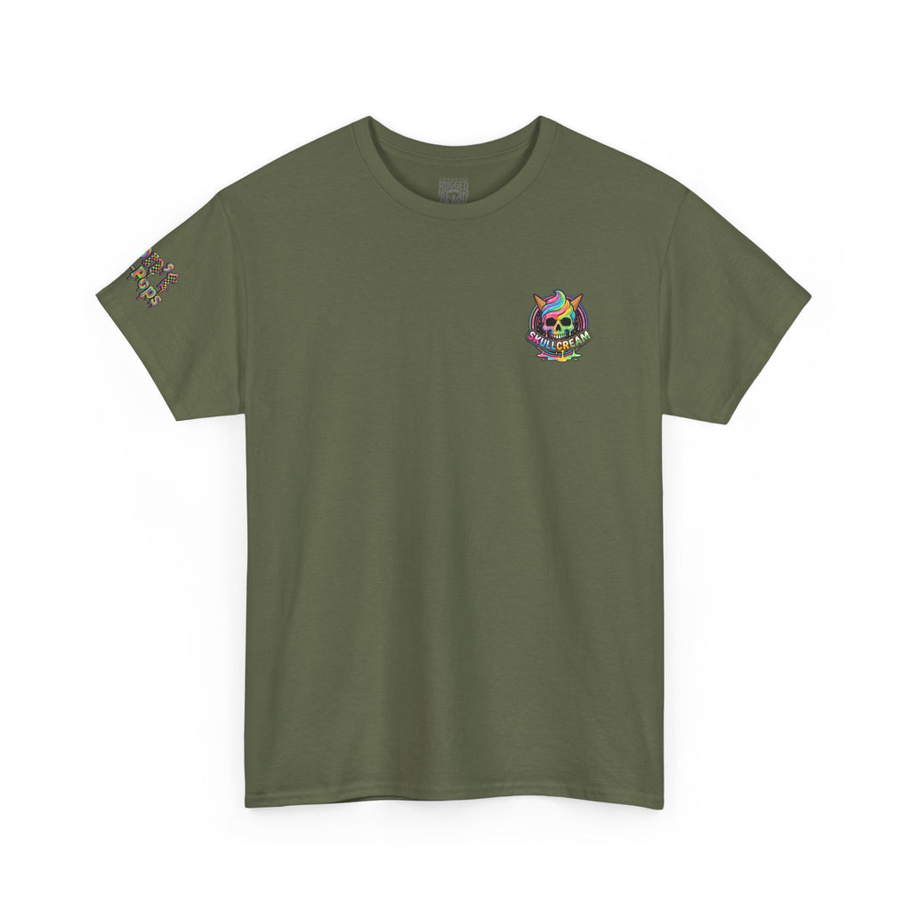 Skullcream-Don’t Push-Pops T-Shirt | Colorful Drip Graphic Tee