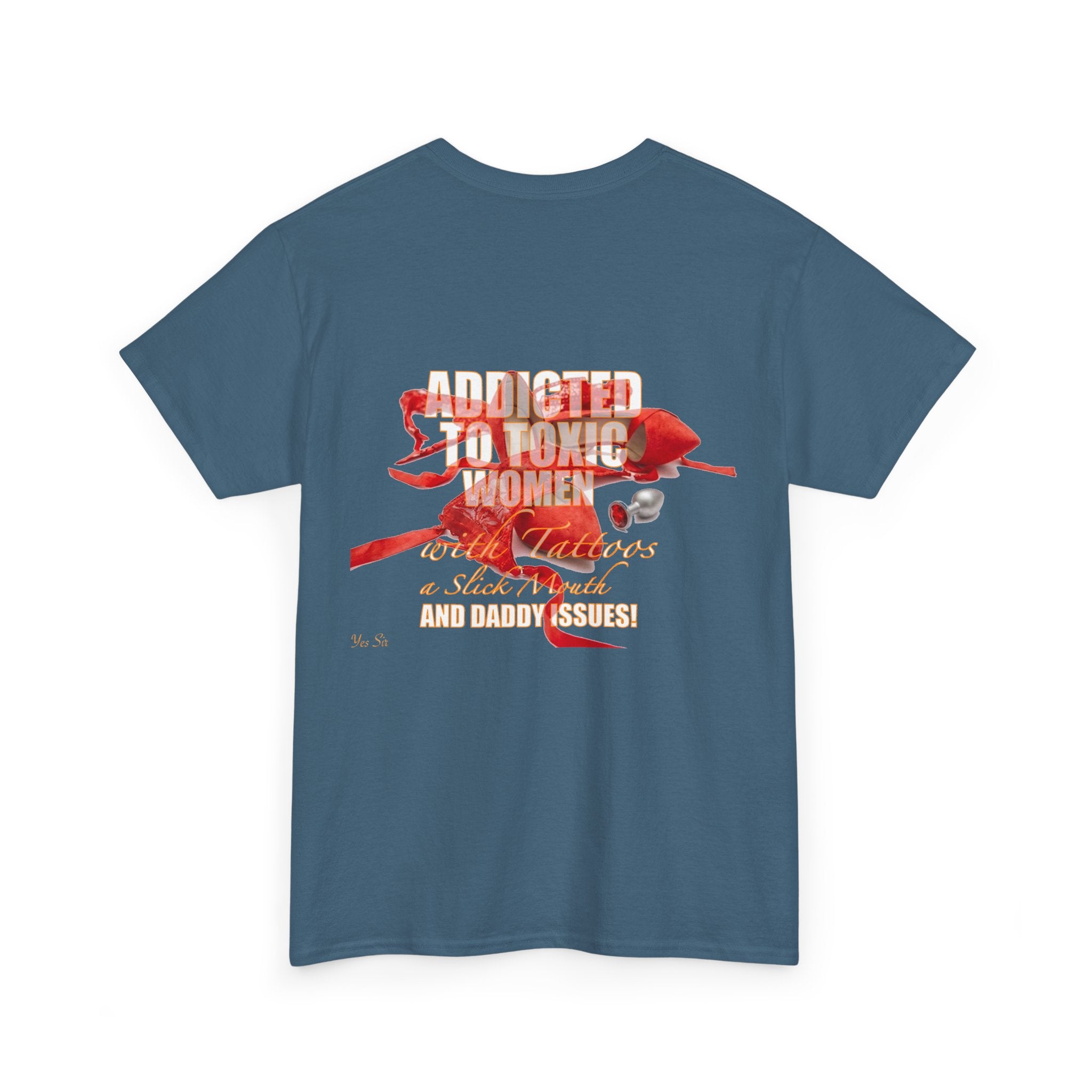 Addicted | Yes Sir T Shirt | Recovering Addict Red Graphic T Shirt