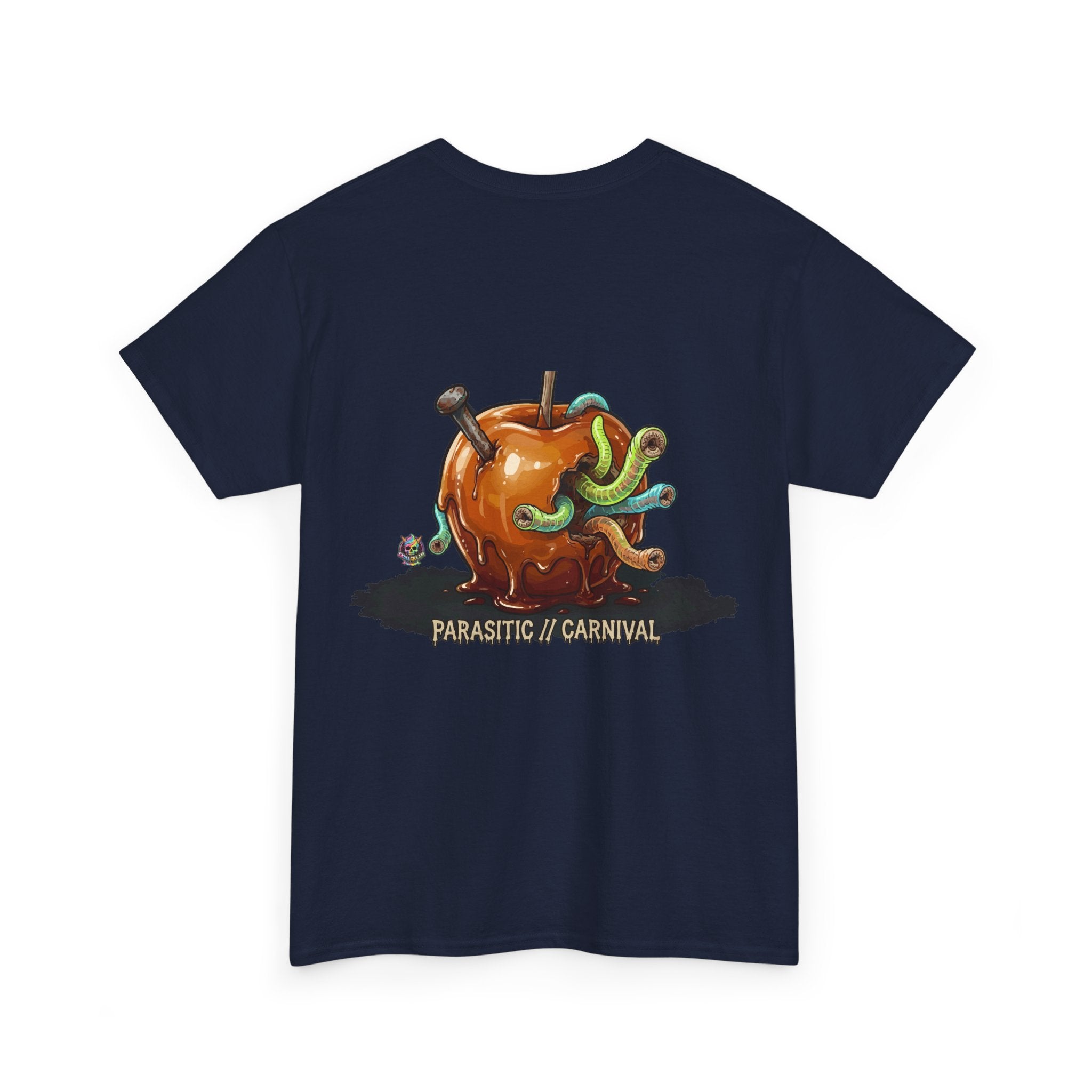 Skullcream Carnival Caramel Apple - Spooky Candy Apple Graphic T-Shirt