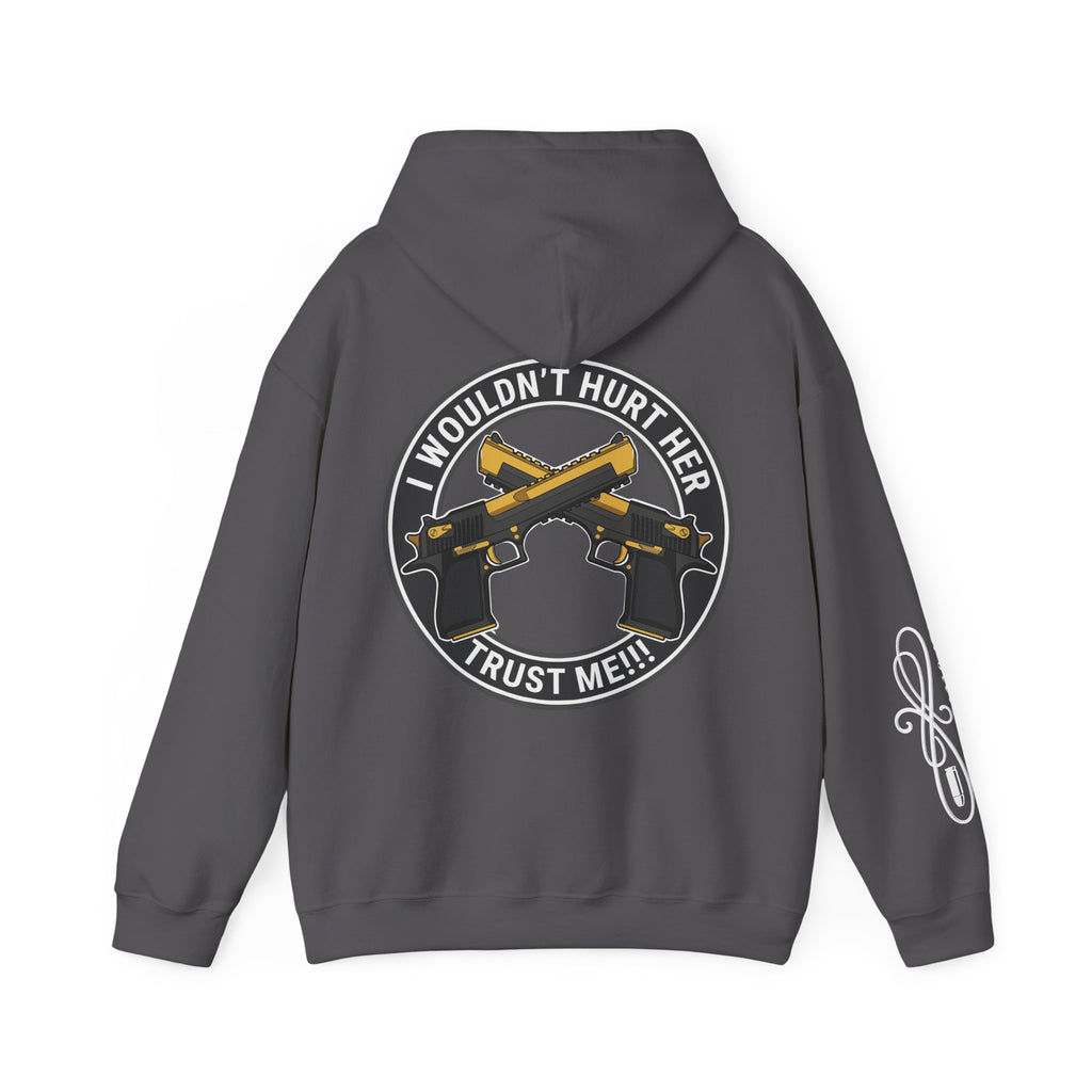Protective Dad-Pistols Hoodie | Here’s Your Warning | White Font