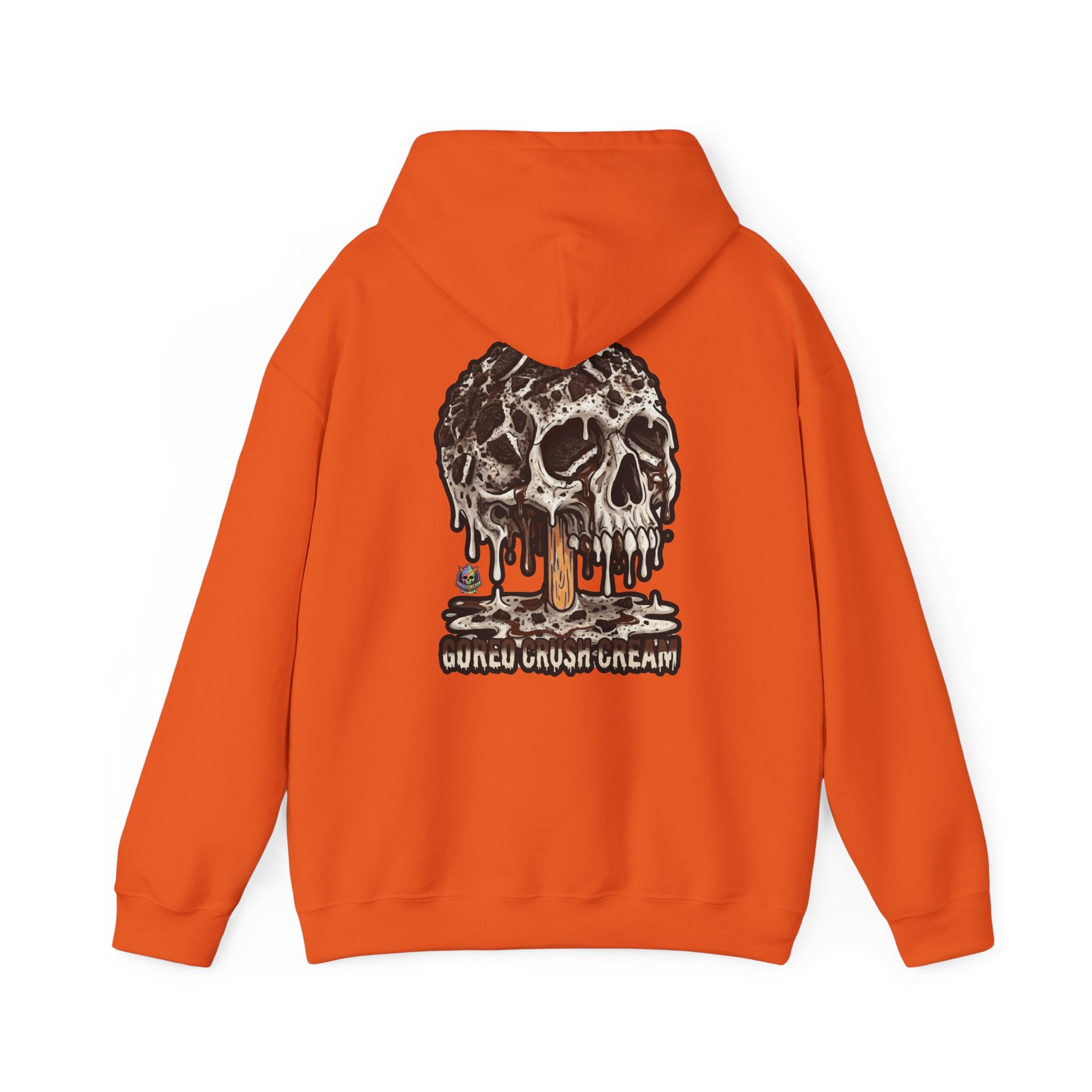 Skullcream-Goreo Crush Cream Hoodie | Dripping Skull Graphic