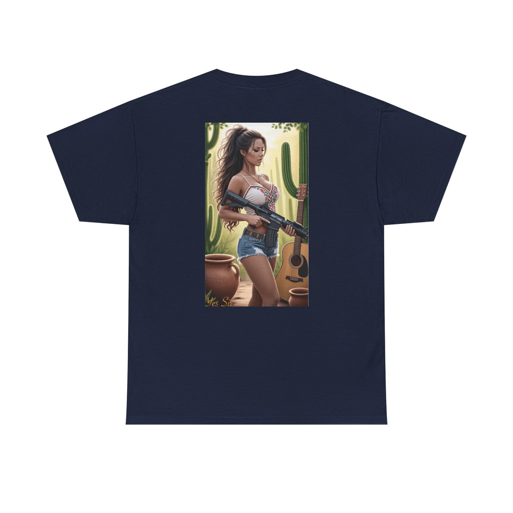 Nice Guitar-Yes Sir T-Shirt | Parental Advisory for the Bearded