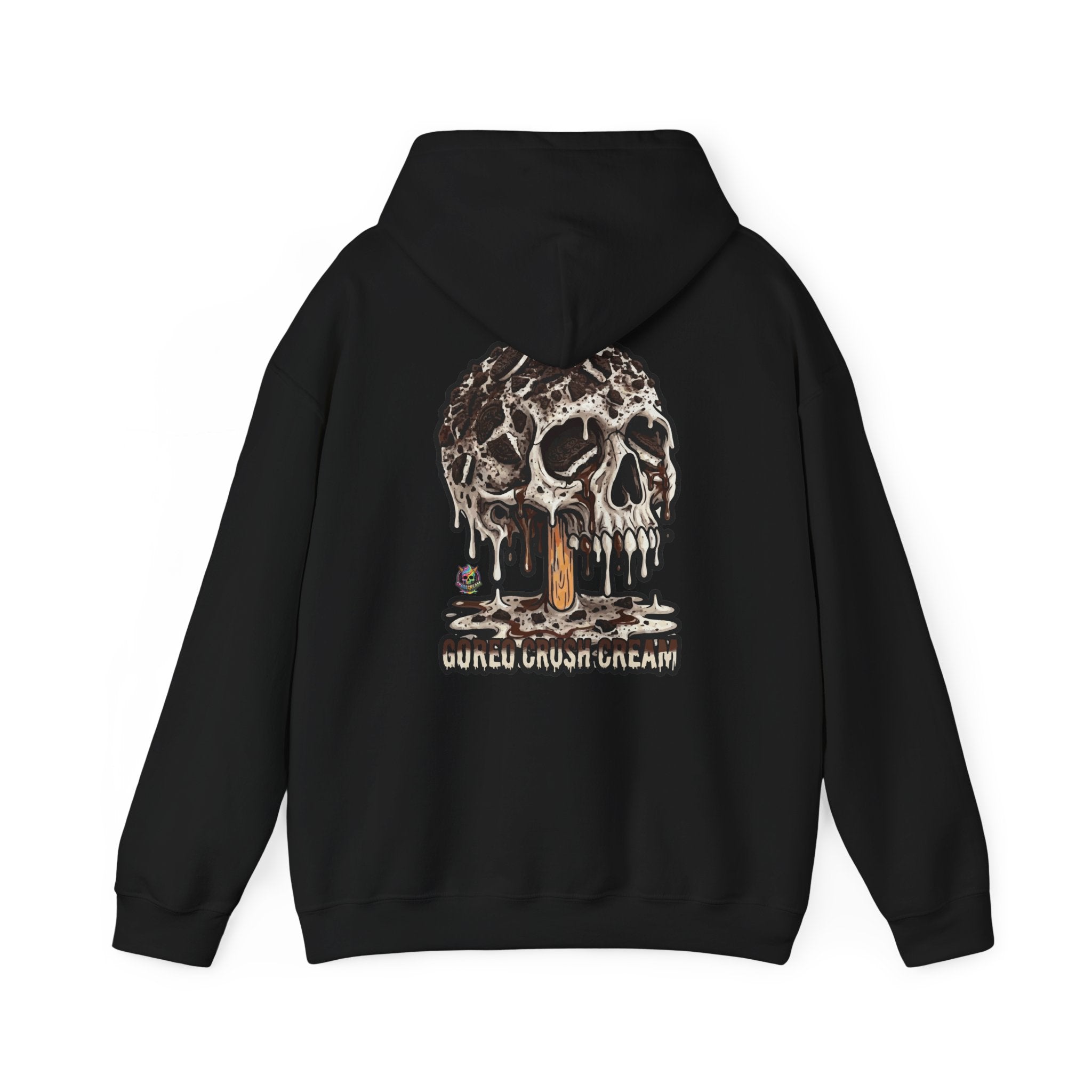 Skullcream-Goreo Crush Cream Hoodie | Dripping Skull Graphic