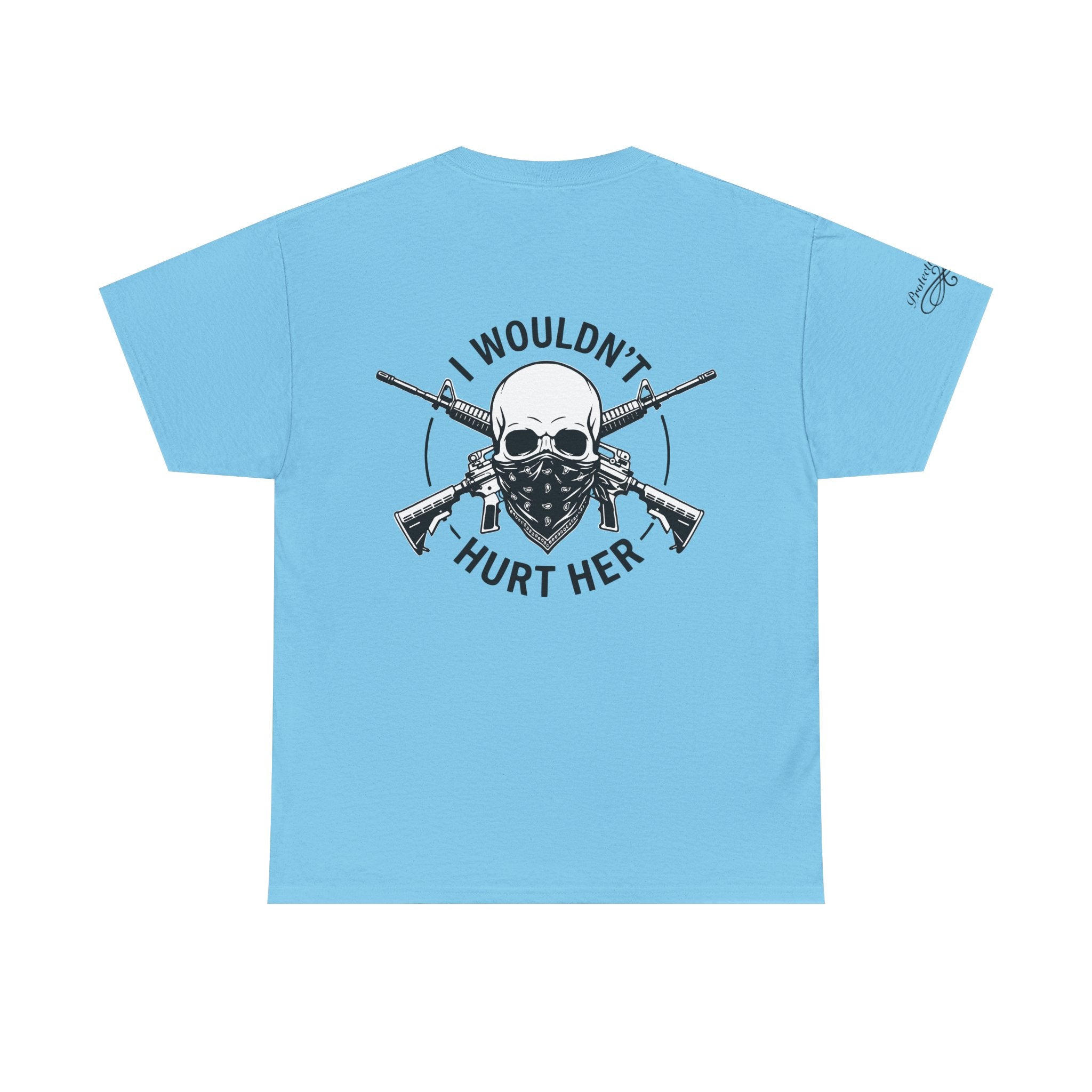 Protective Dad Assault Rifles T-Shirt | Here’s Your Warning