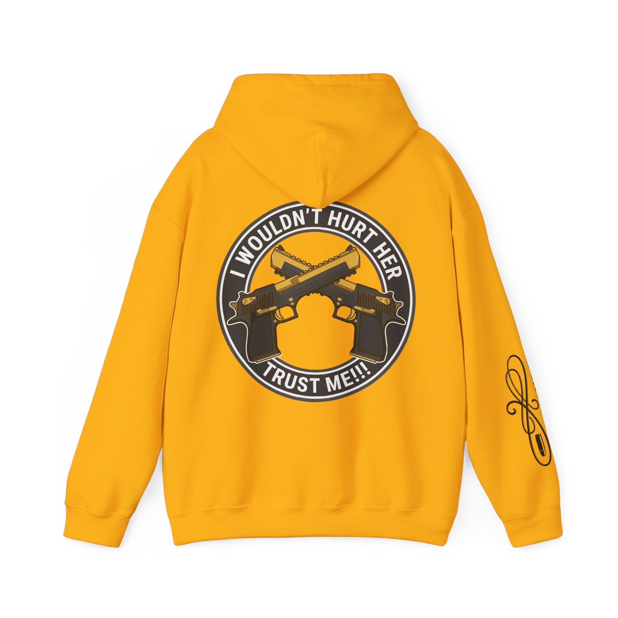Protective Dad-Pistols Hoodie | Here’s Your Warning | Black Font