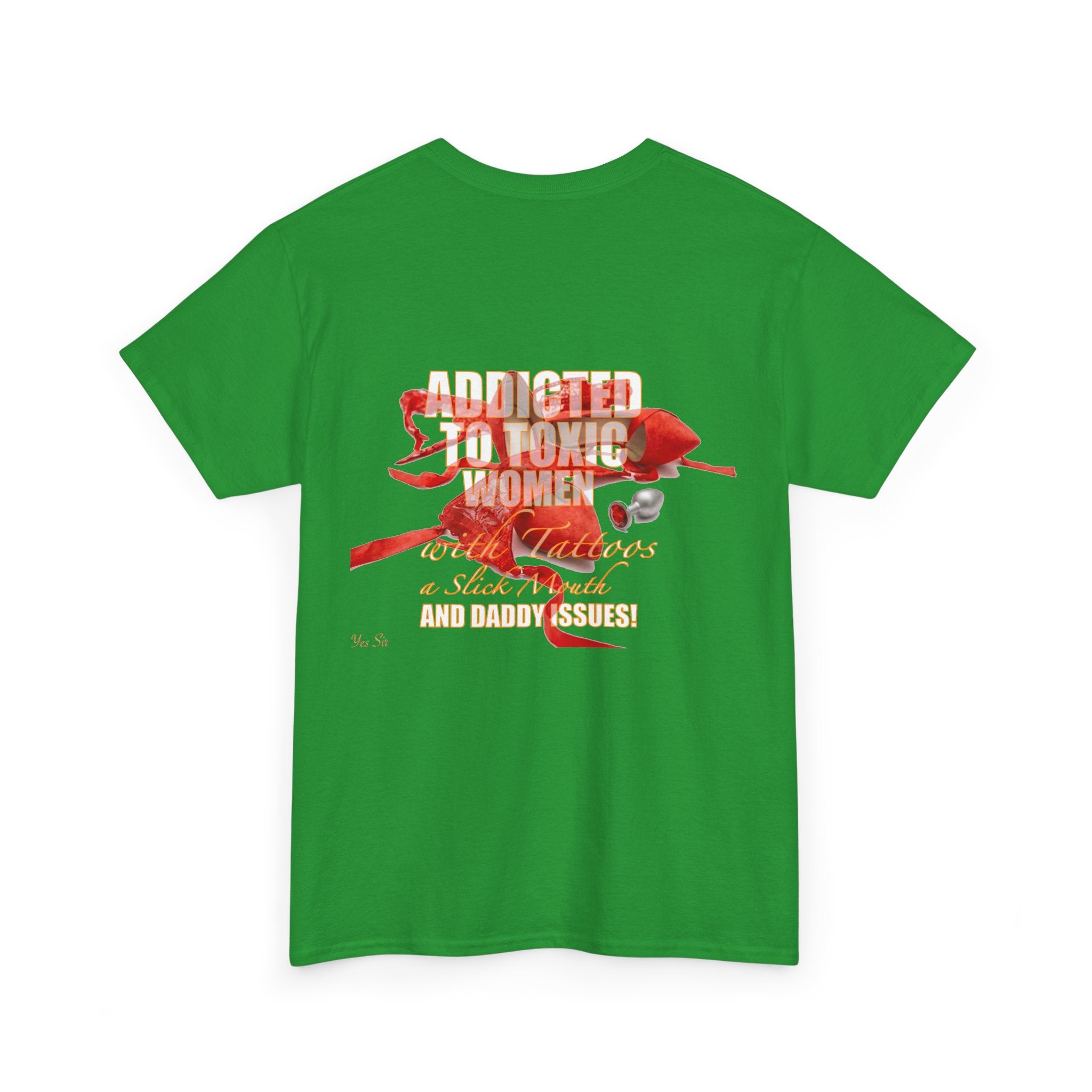 Addicted | Yes Sir T Shirt | Recovering Addict Red Graphic T Shirt
