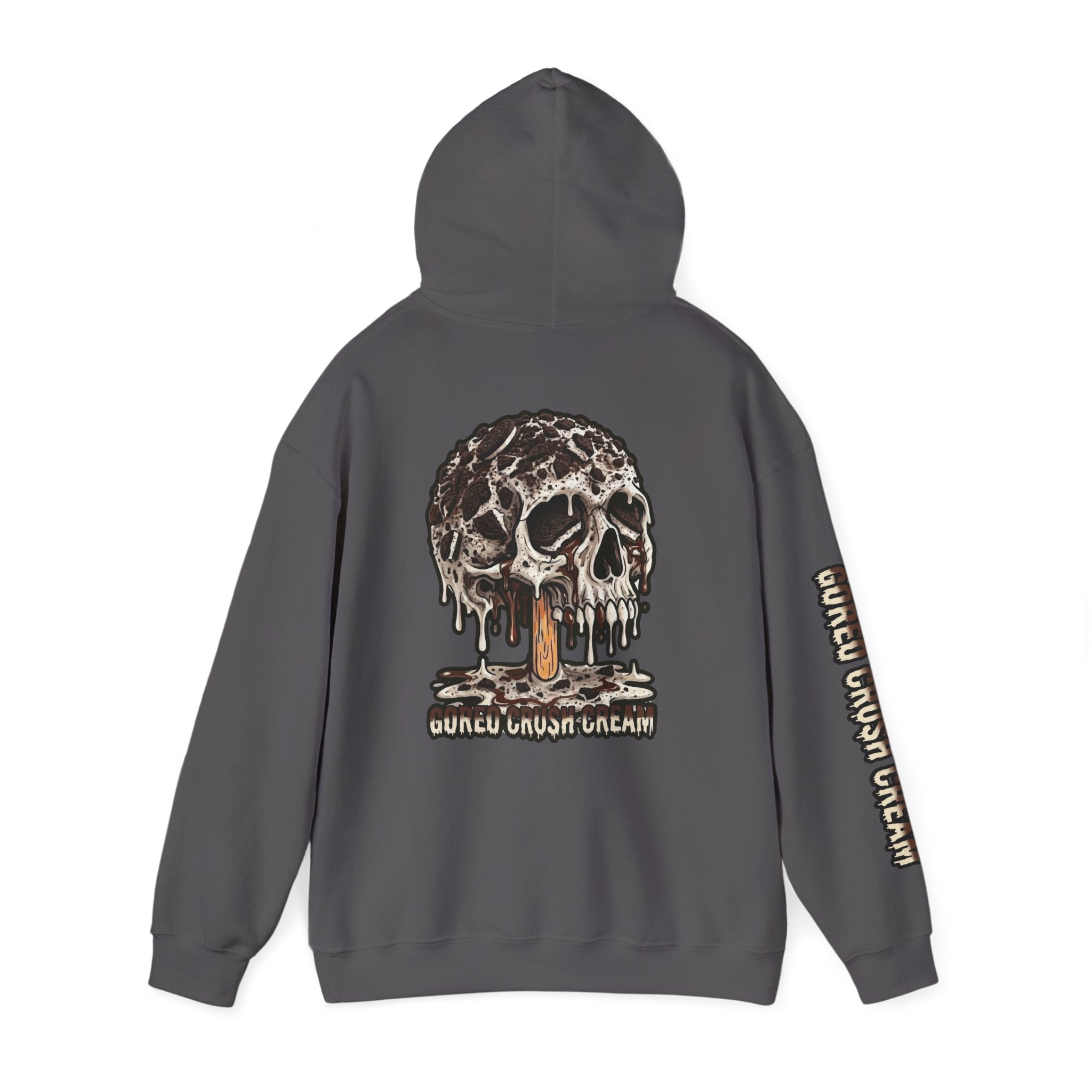 Skullcream-Goreo Crush Cream Hoodie | Dripping Skull Graphic