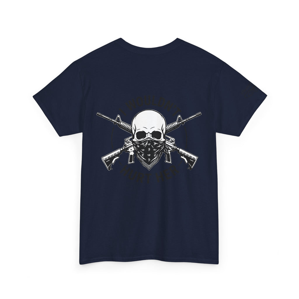 Protective Dad Assault Rifles T-Shirt | Here’s Your Warning