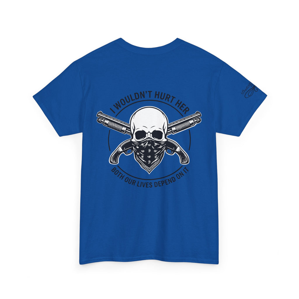 Protective Dad Sawed Off Shotguns T-Shirt | Here’s Your Warning