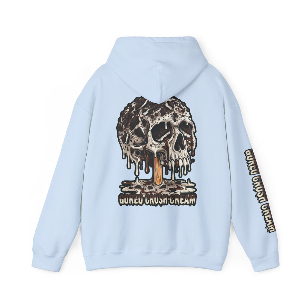 Skullcream-Goreo Crush Cream Hoodie | Dripping Skull Graphic