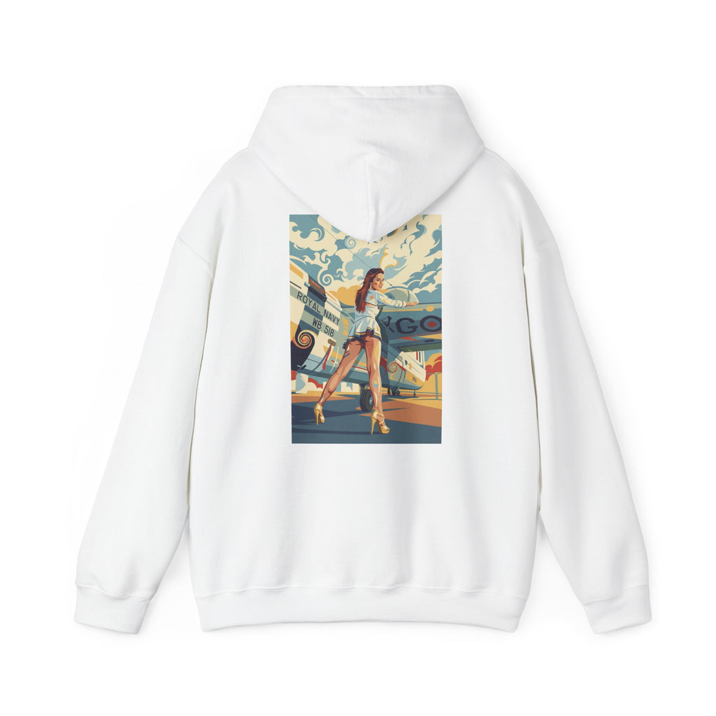 Yes Sir-Pin Up Stewardess Hoodie | Parental Advisory  for the Bearded