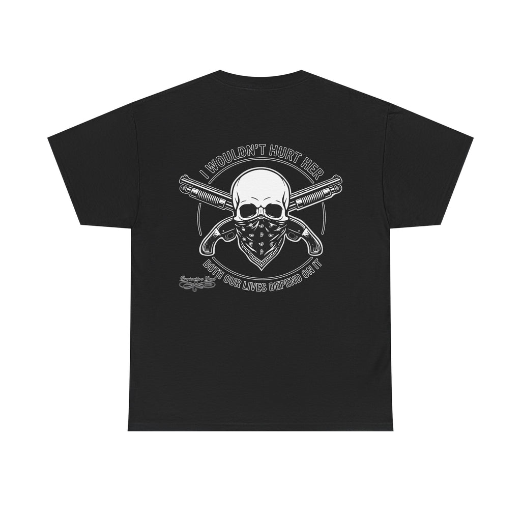 Protective Dad Sawed Off Shotguns T-Shirt | Here’s Your Warning