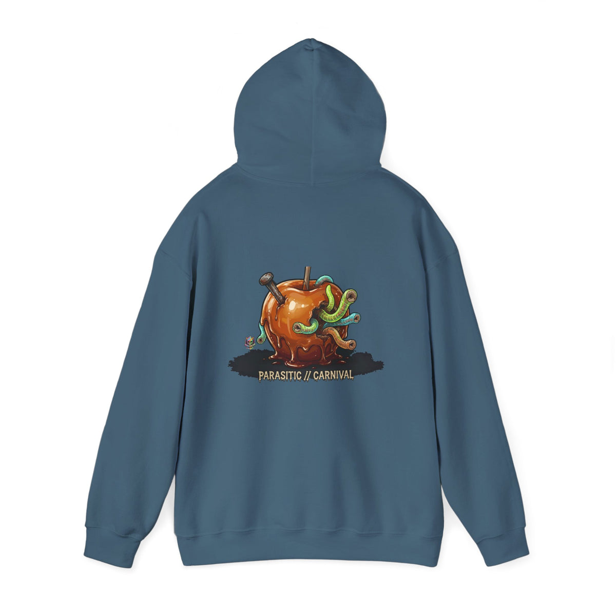 Skullcream Creepy Candy Apple Hoodie — 'Parasitic Carnival' Graphic Pullover