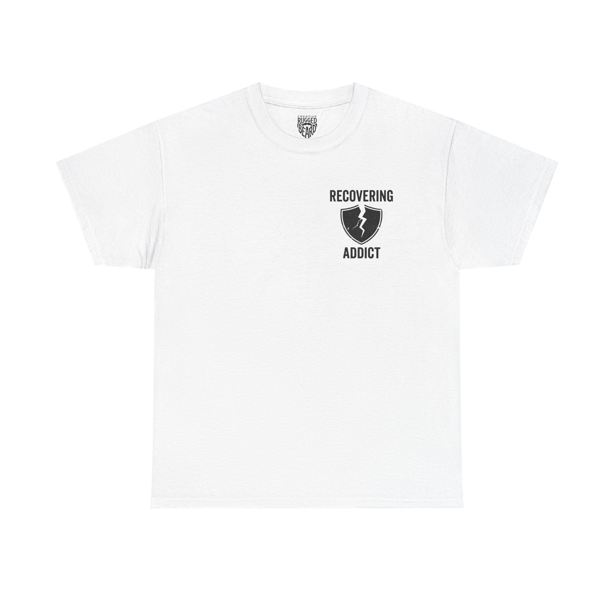 Addicted | Yes Sir T Shirt | Recovering Addict Green Graphic T Shirt