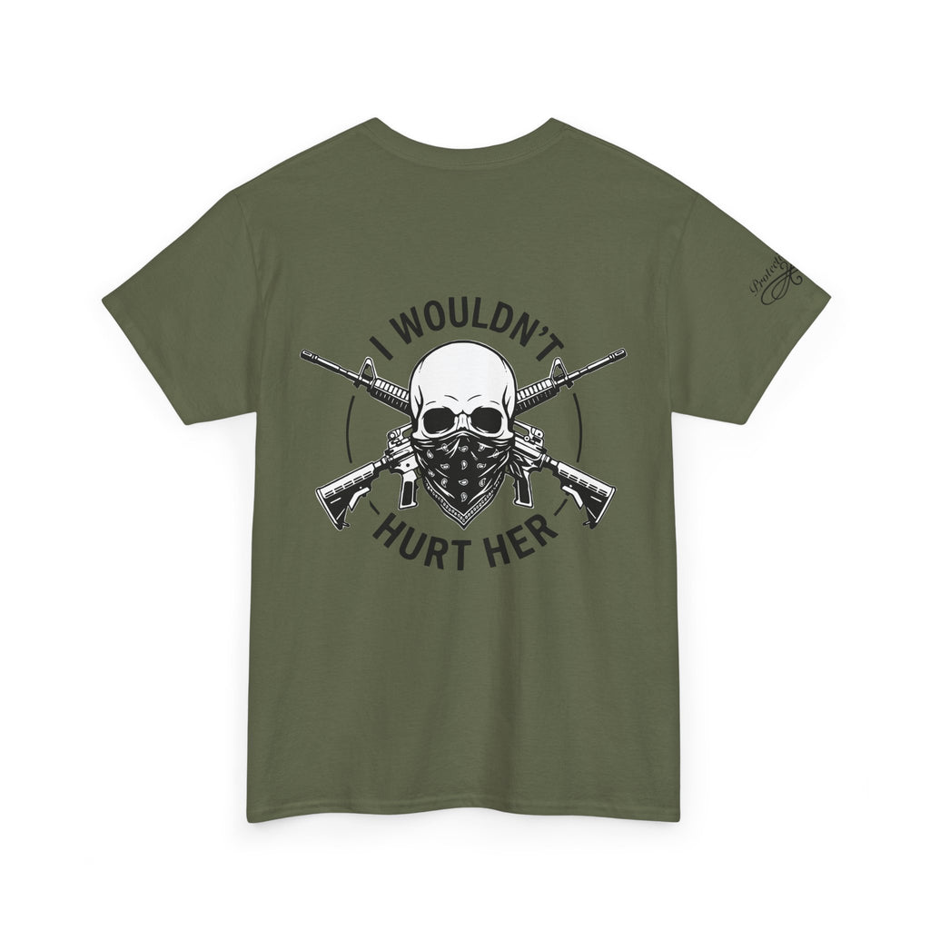 Protective Dad Assault Rifles T-Shirt | Here’s Your Warning