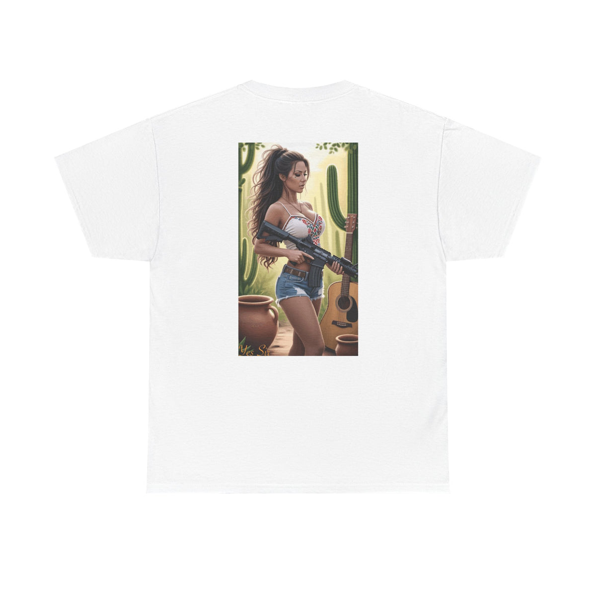 Nice Guitar-Yes Sir T-Shirt | Parental Advisory for the Bearded
