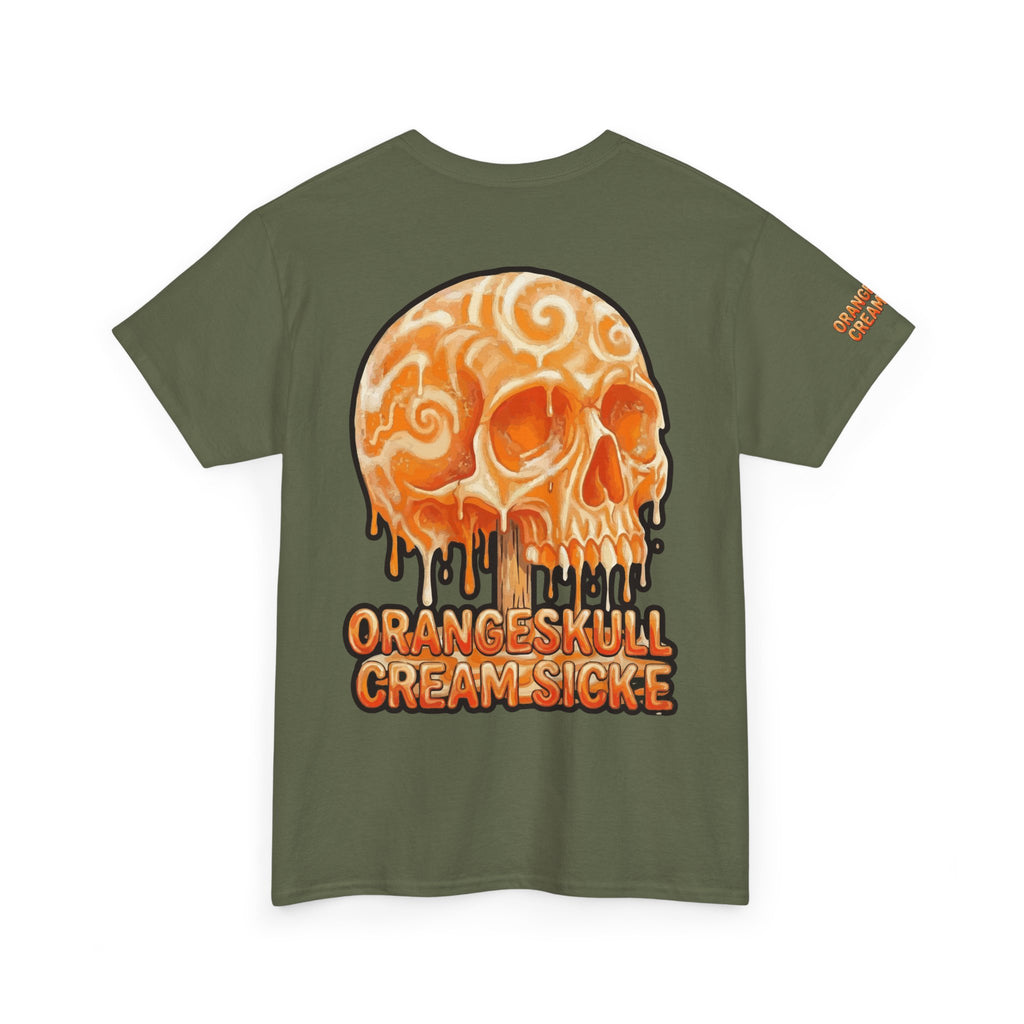 Skullcream-Orangeskull Cream Sickle T-Shirt | Colorful Drip Graphic Tee