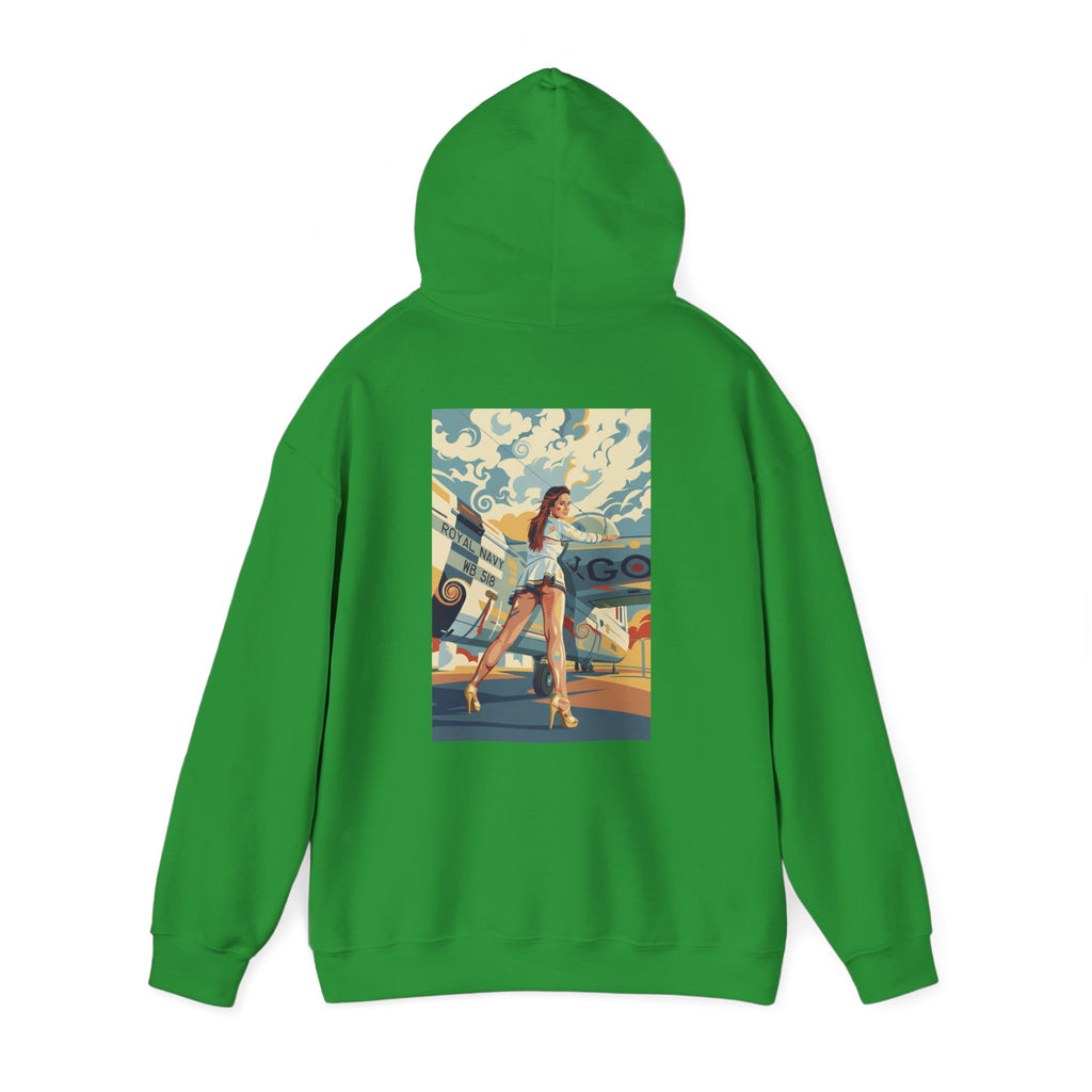 Yes Sir-Pin Up Stewardess Hoodie | Parental Advisory  for the Bearded