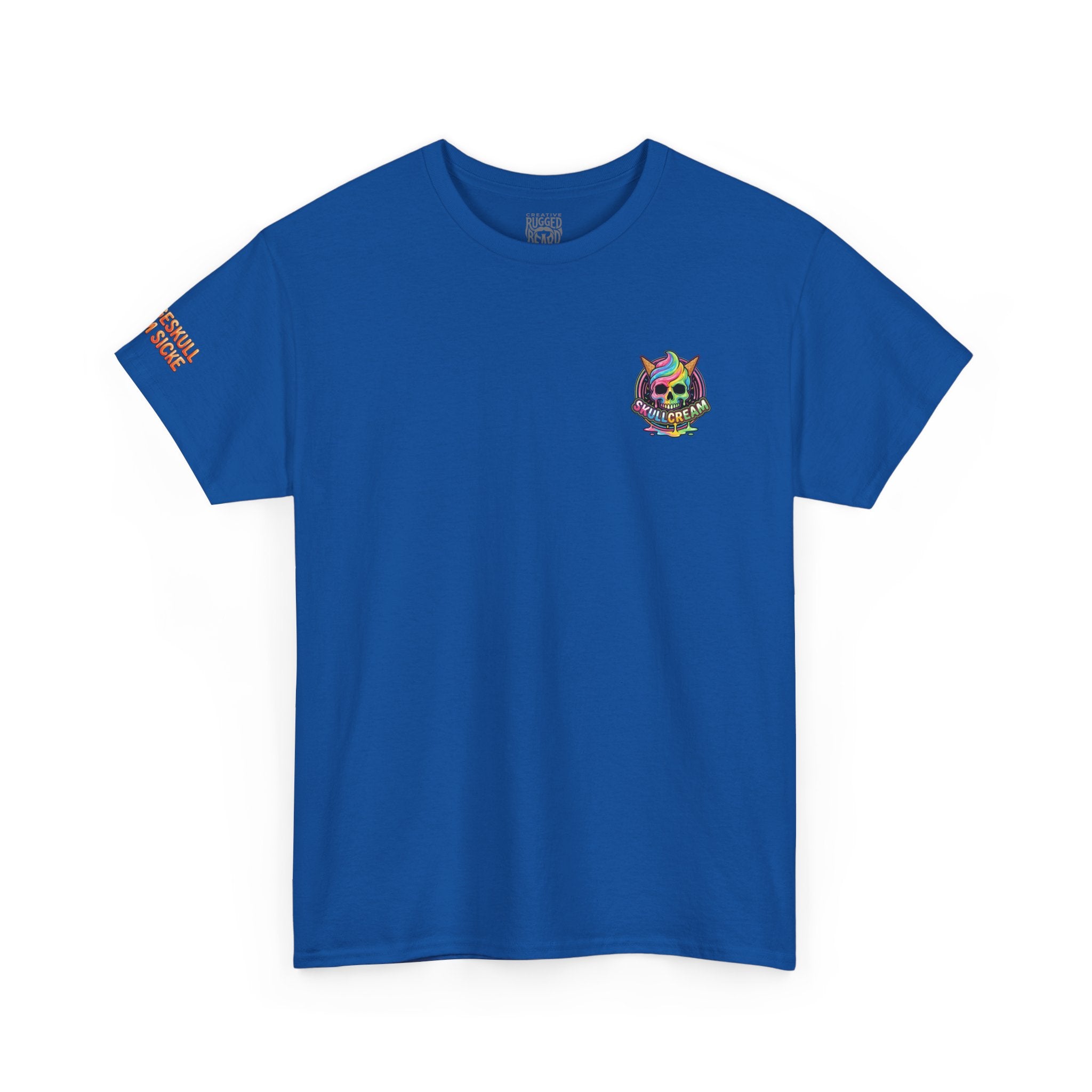 Skullcream-Orangeskull Cream Sickle T-Shirt | Colorful Drip Graphic Tee