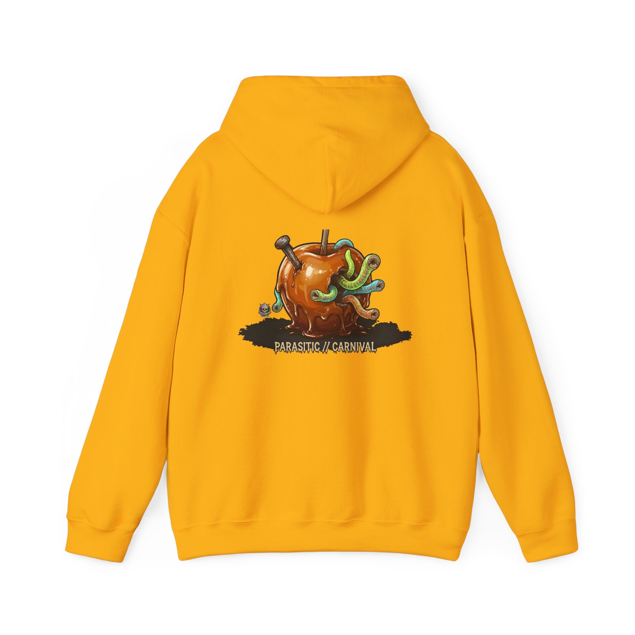Skullcream Creepy Candy Apple Hoodie — 'Parasitic Carnival' Graphic Pullover