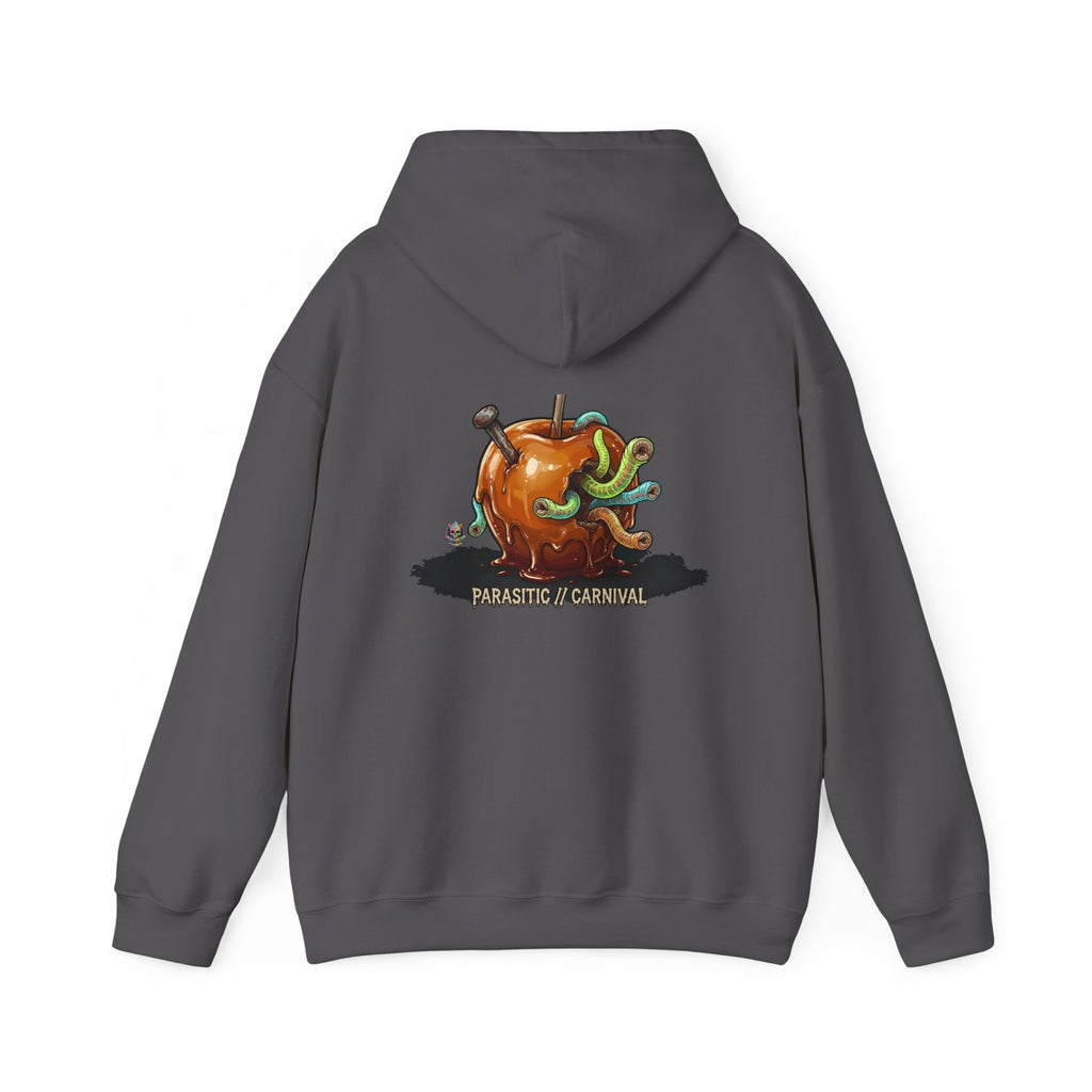 Skullcream Creepy Candy Apple Hoodie — 'Parasitic Carnival' Graphic Pullover