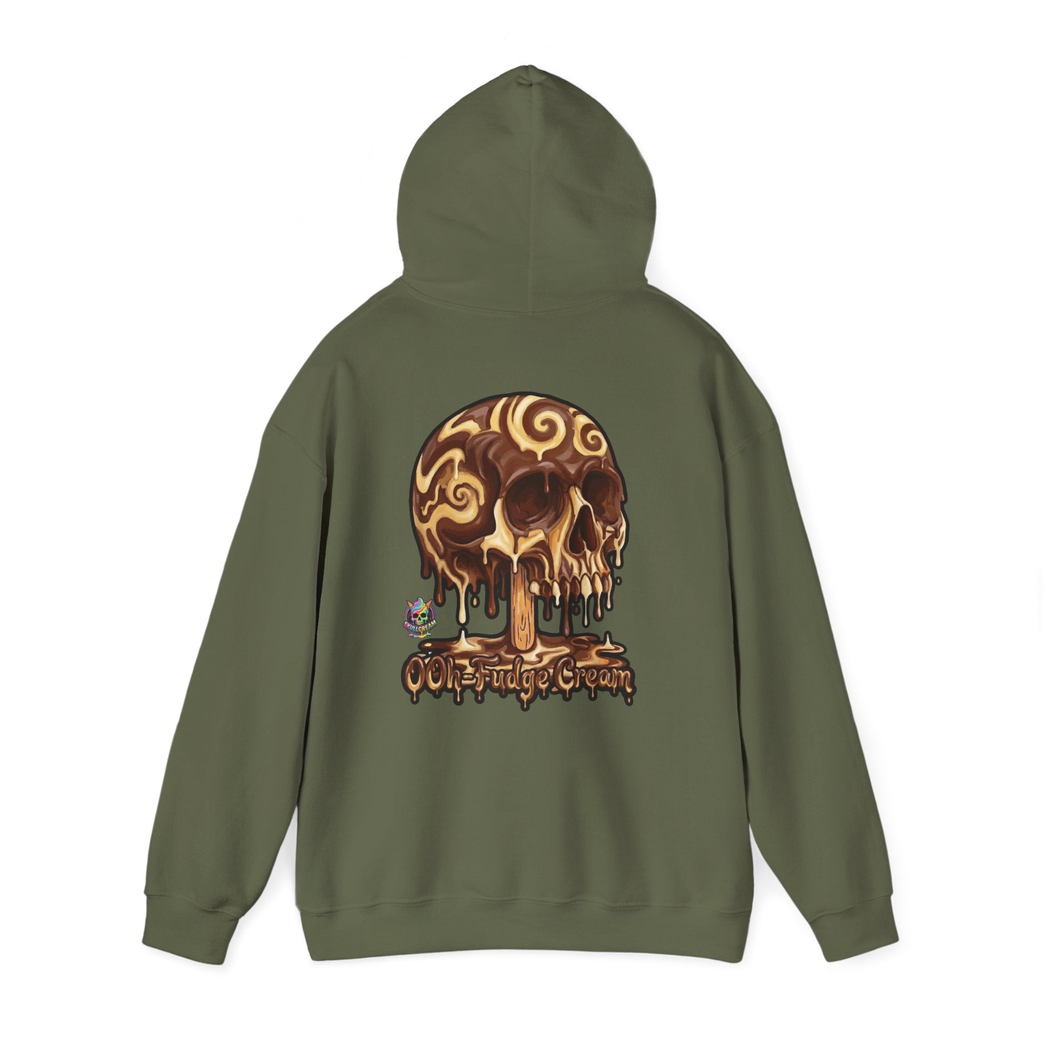 Skullcream-Ooh-Fudge Cream Hoodie | Dripping Skull Graphic
