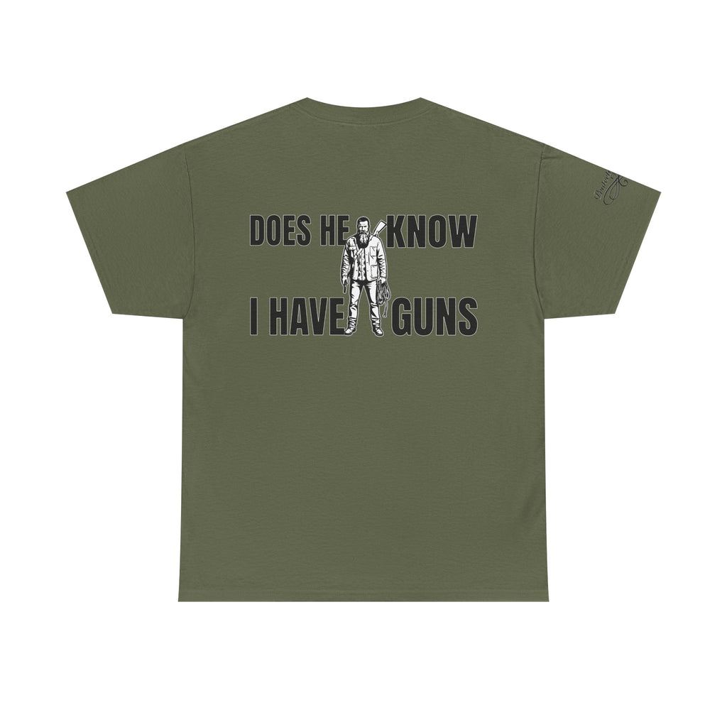 Protective Dad Does He Know T-Shirt| Here’s Your Warning