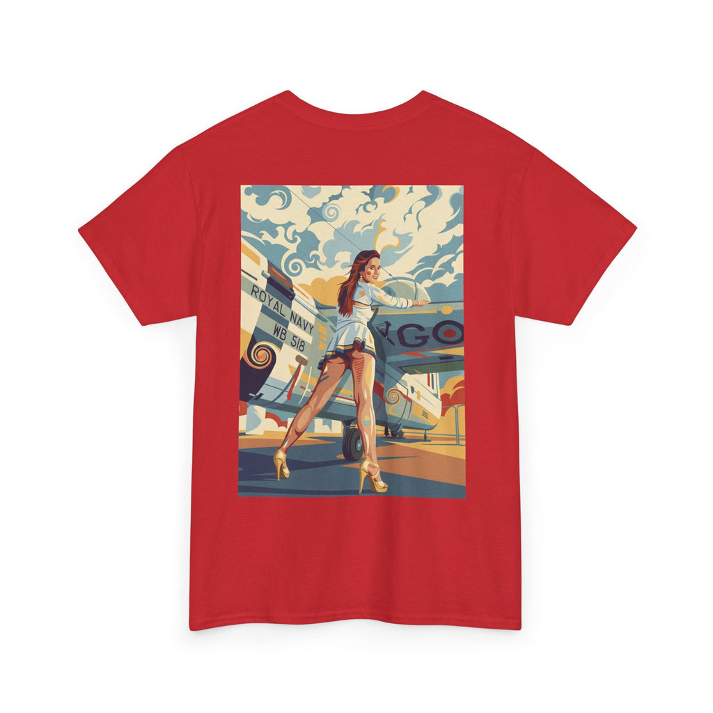 Good Girl-Pin Up Stewardess T-Shirt | Parental Advisory  for the Bearded