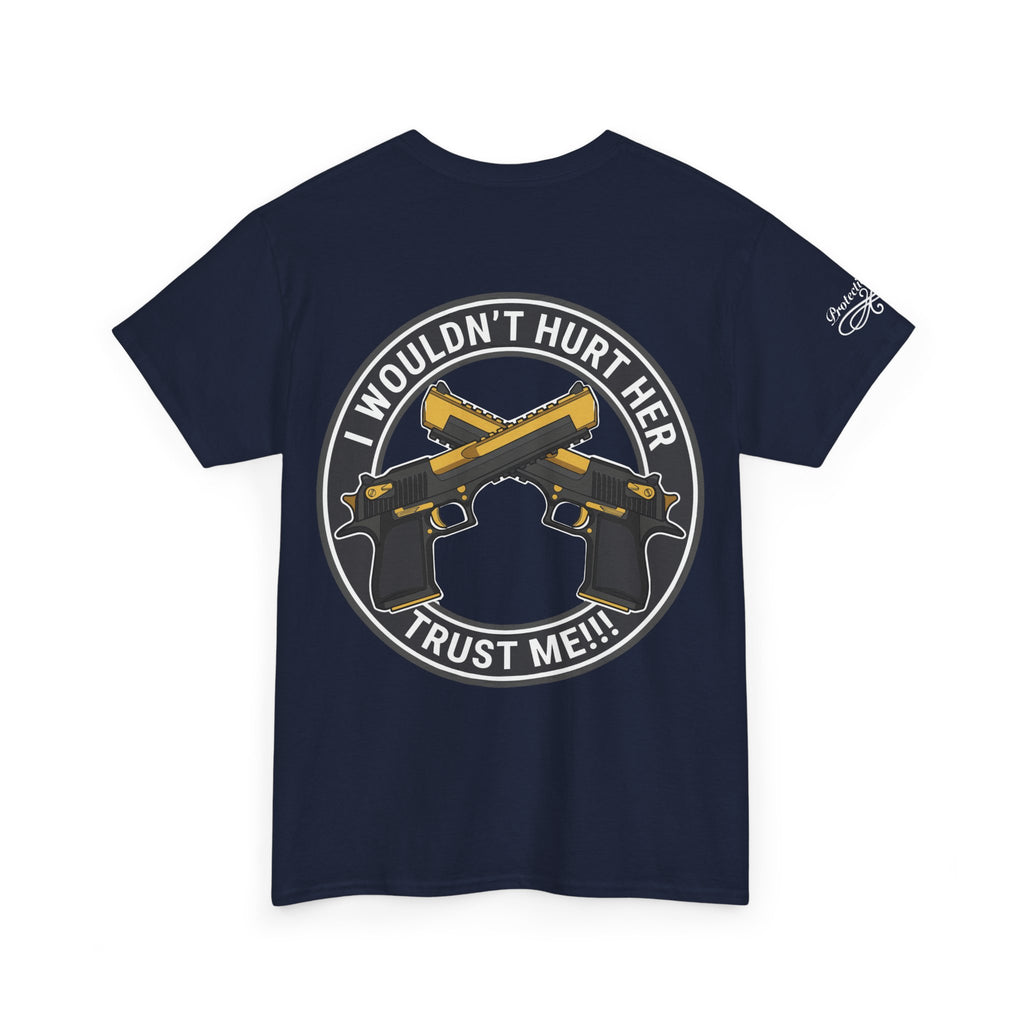 Protective Dad-Pistols T-Shirt | Here’s Your Warning | White Font