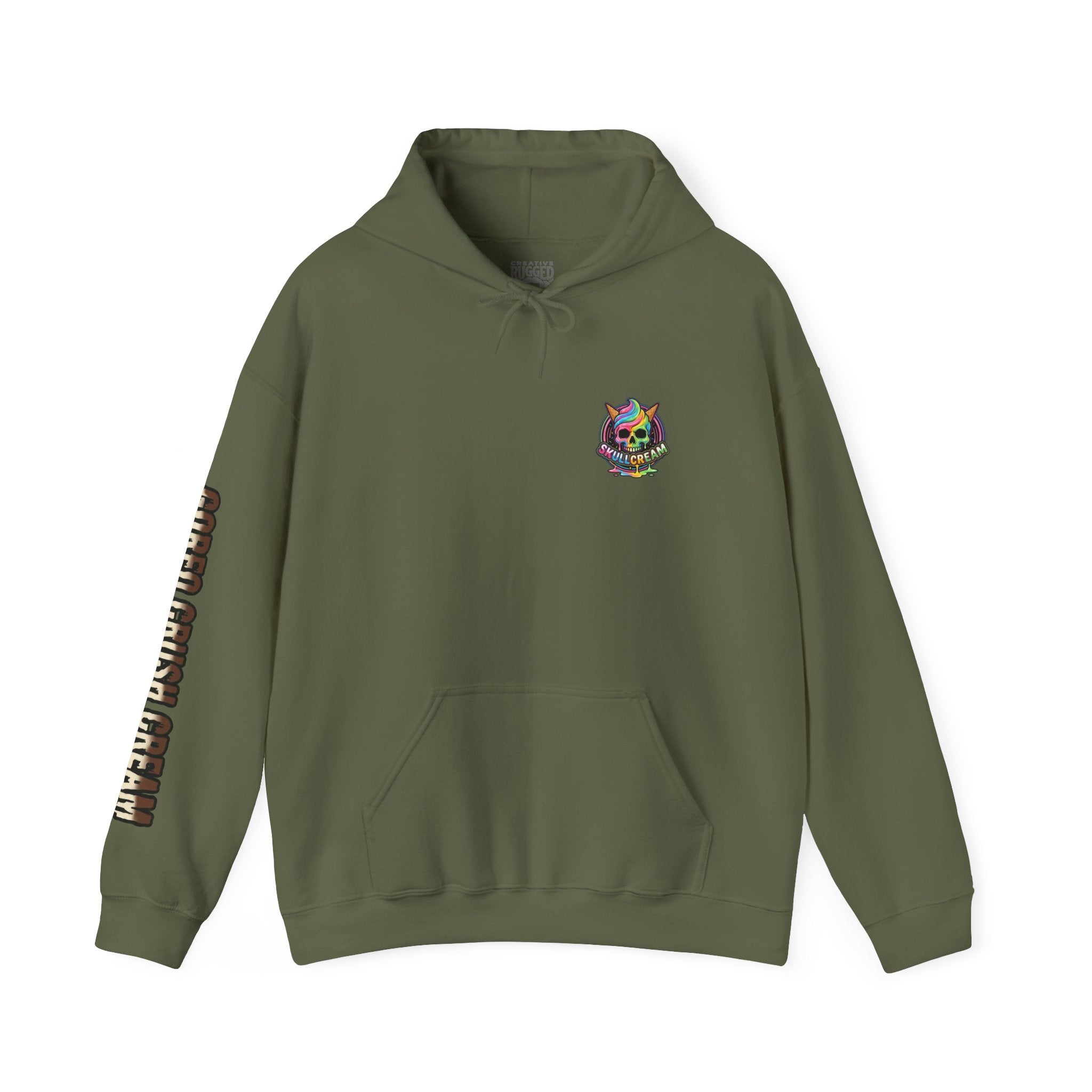 Skullcream-Goreo Crush Cream Hoodie | Dripping Skull Graphic