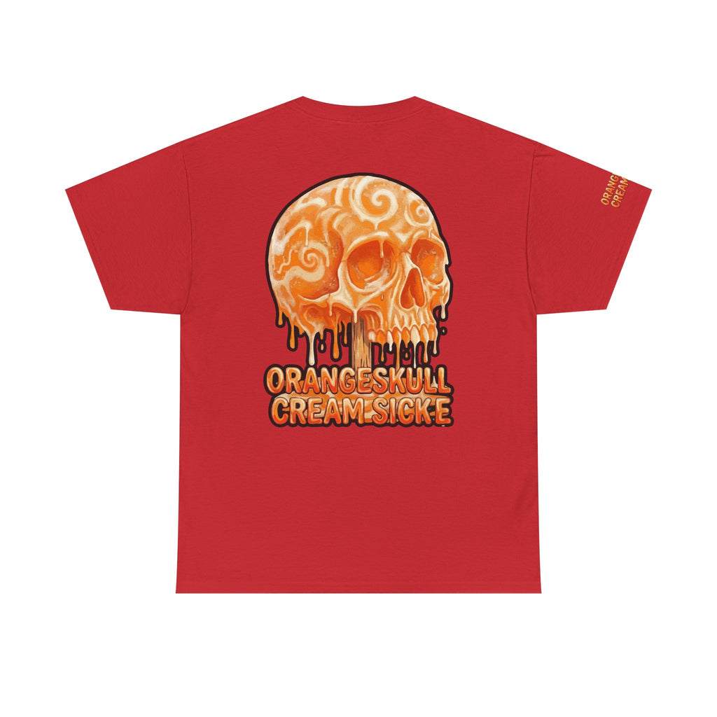 Skullcream-Orangeskull Cream Sickle T-Shirt | Colorful Drip Graphic Tee