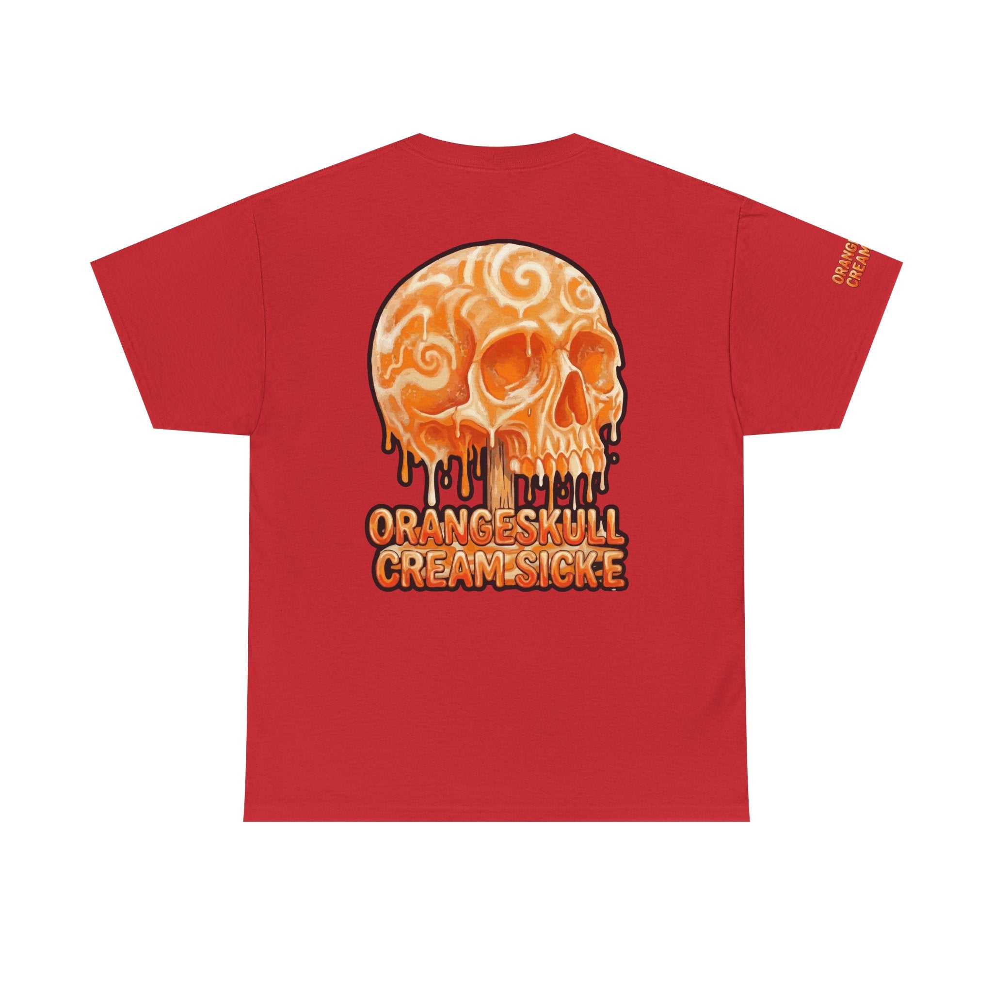 Skullcream-Orangeskull Cream Sickle T-Shirt | Colorful Drip Graphic Tee