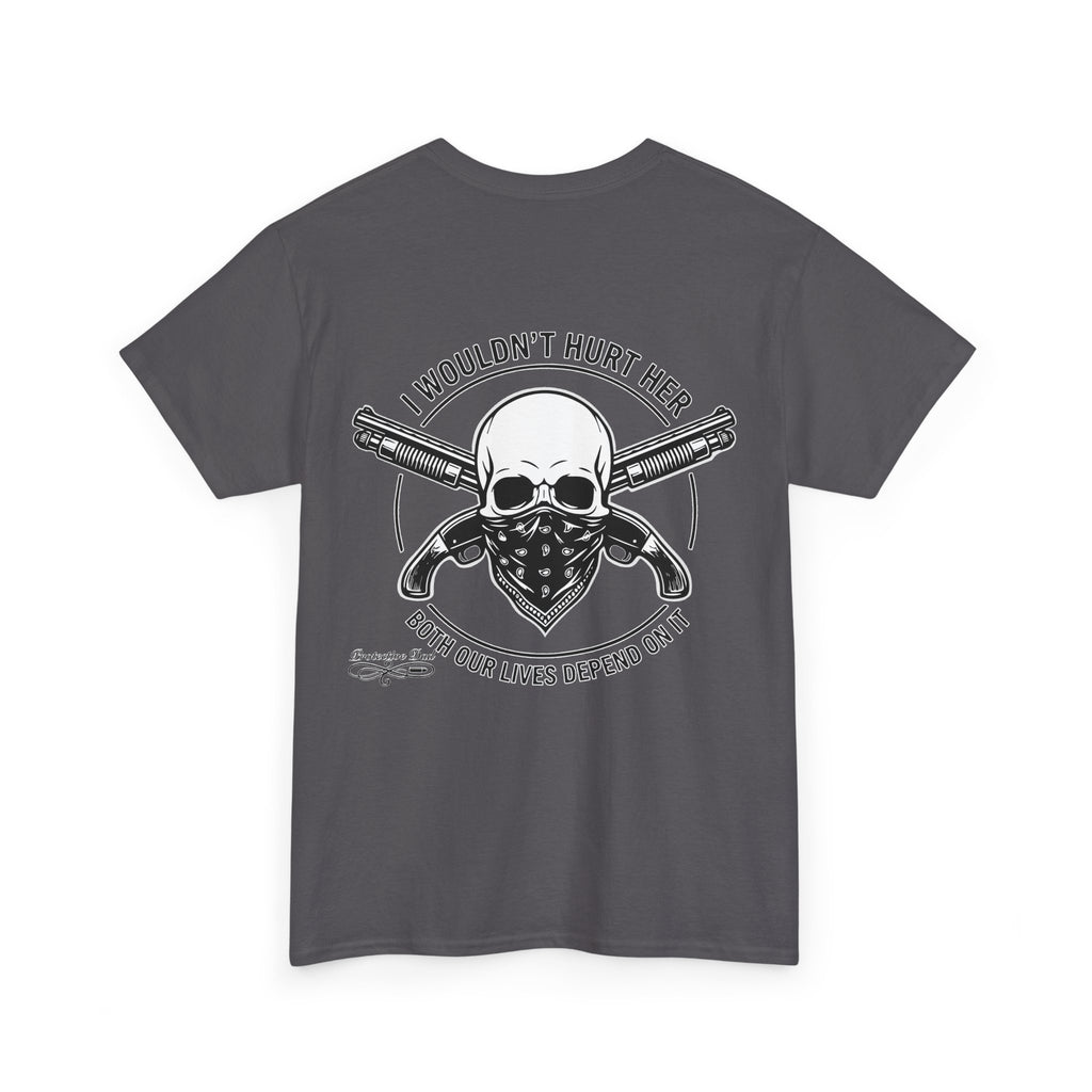Protective Dad Sawed Off Shotguns T-Shirt | Here’s Your Warning