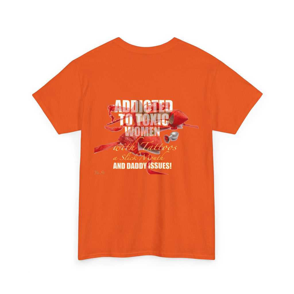 Addicted | Yes Sir T Shirt | Recovering Addict Red Graphic T Shirt