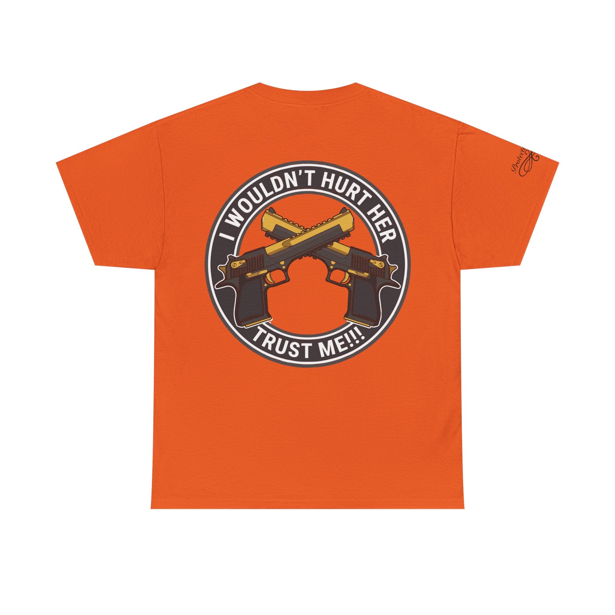 Protective Dad-Pistols T-Shirt | Here’s Your Warning | Black Font