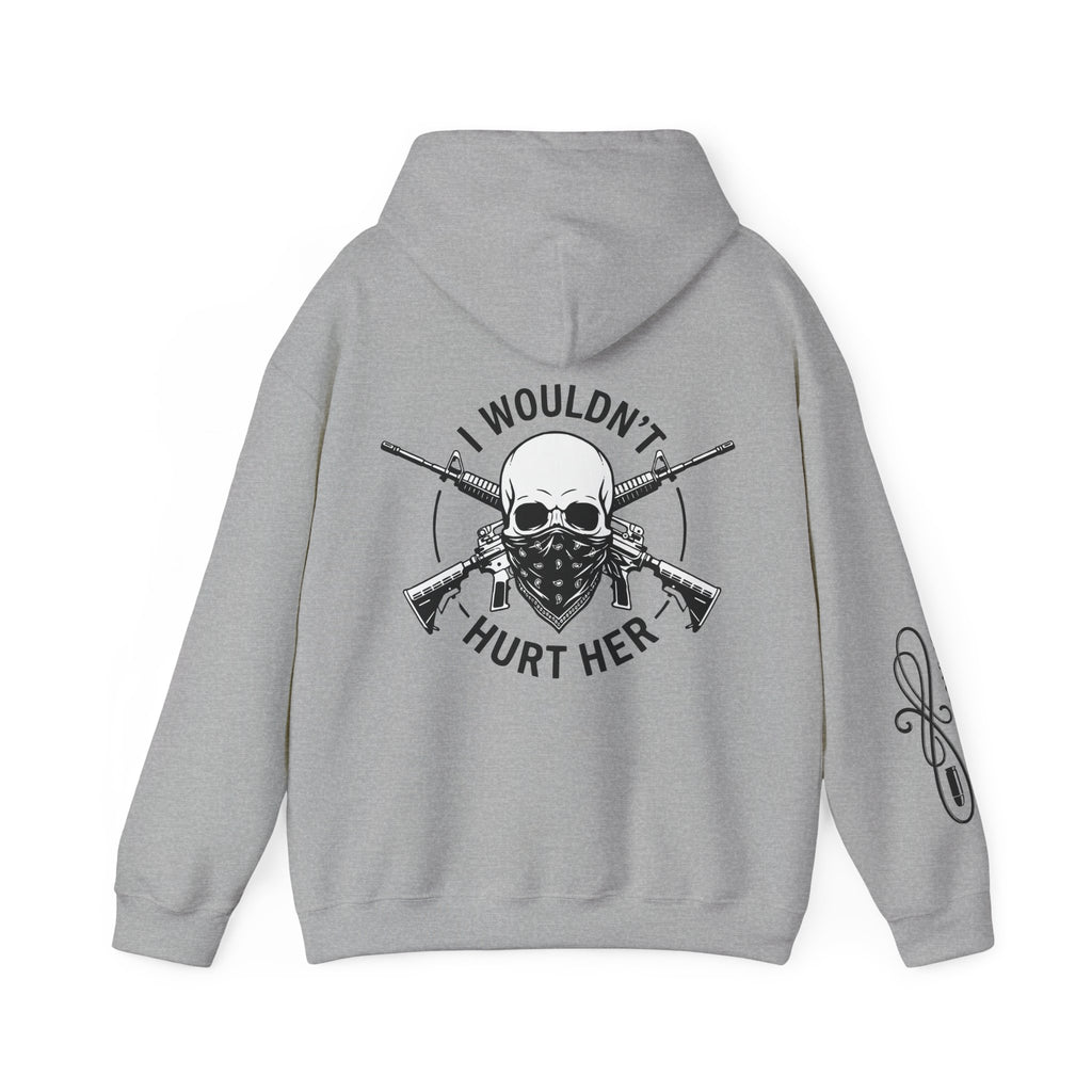 Protective Dad-Assault Rifles Hoodie | Here’s Your Warning | Black Font