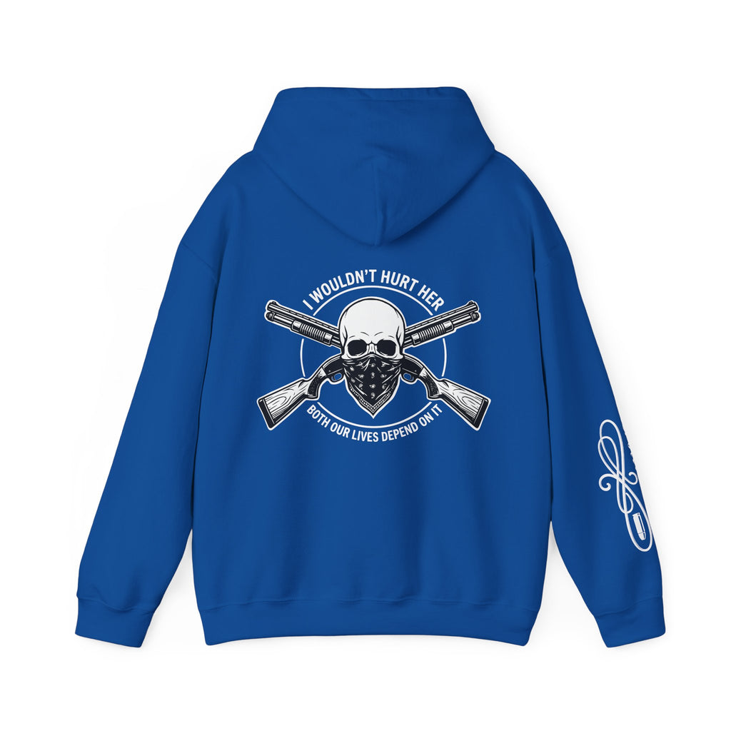 Protective Dad-Shotguns Hoodie | Here’s Your Warning | White Font