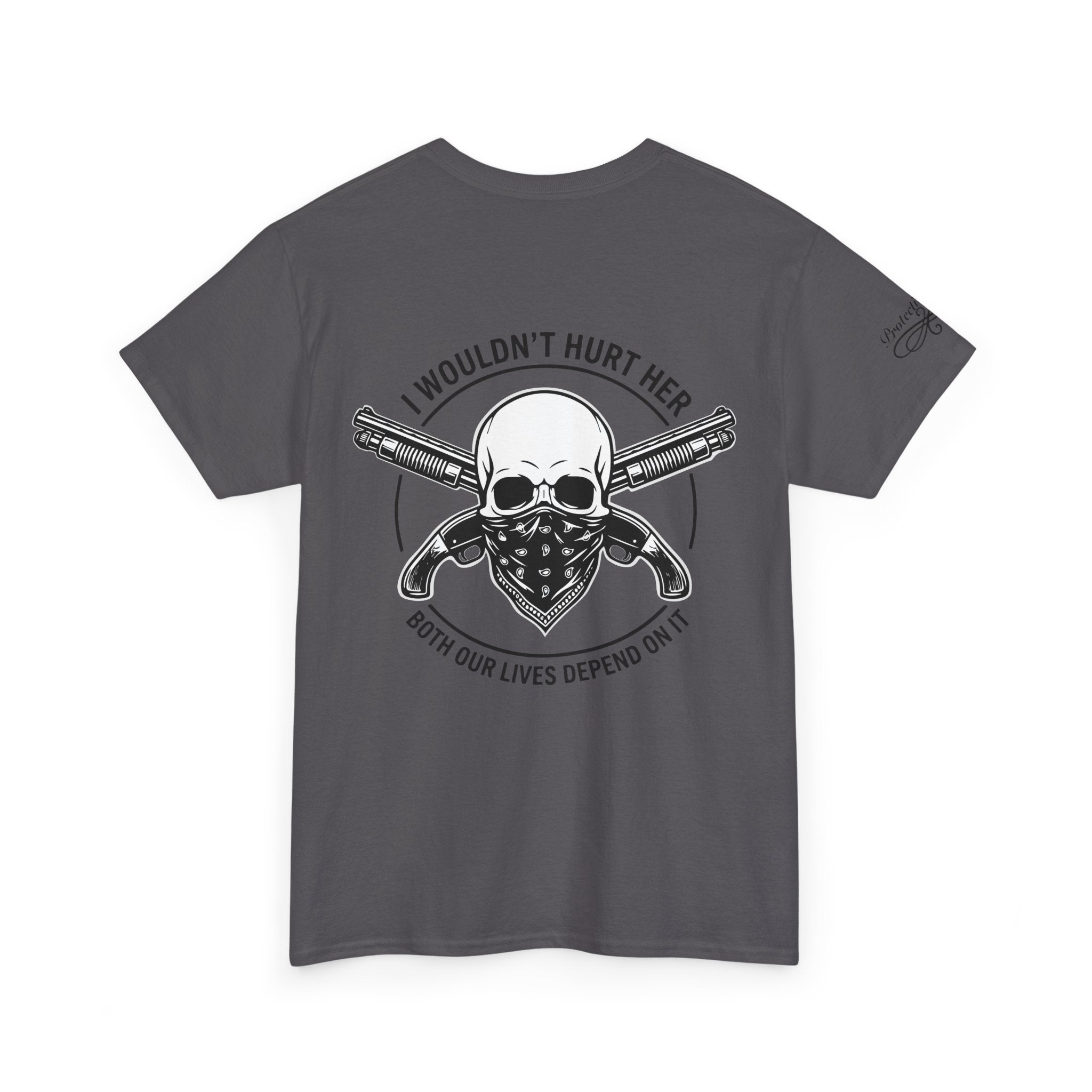 Protective Dad Sawed Off Shotguns T-Shirt | Here’s Your Warning