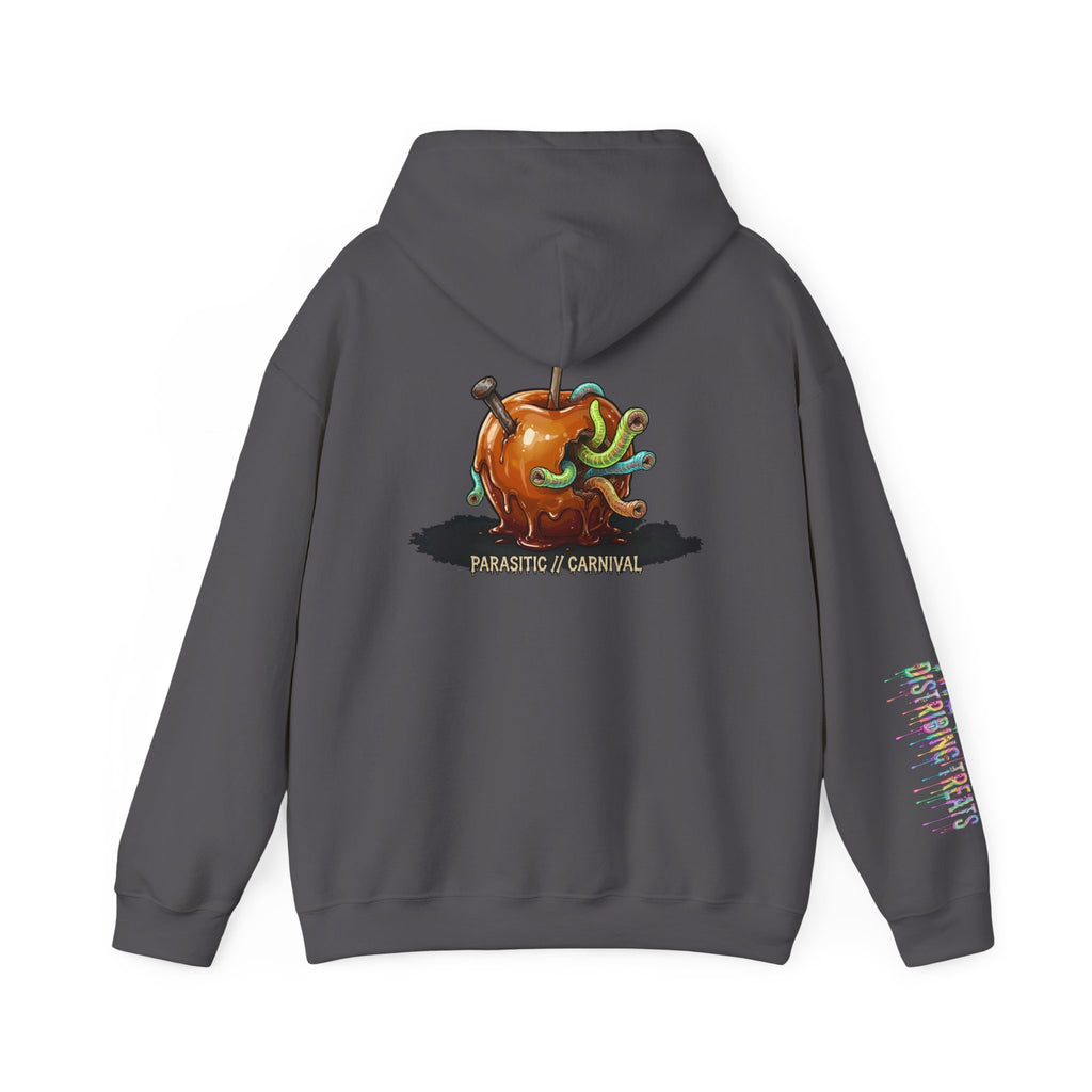 Skullcream Creepy Candy Apple Hoodie — 'Parasitic Carnival' Graphic Pullover