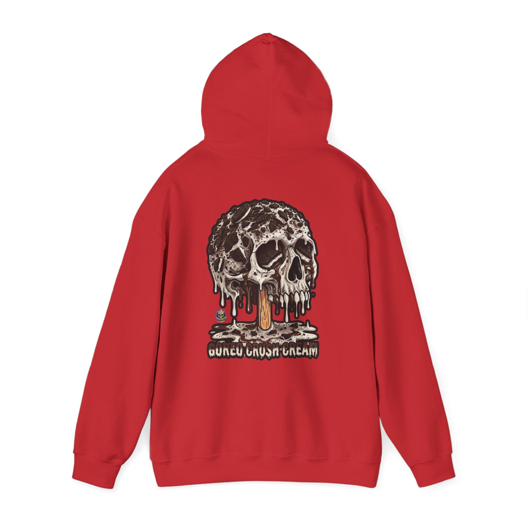 Skullcream-Goreo Crush Cream Hoodie | Dripping Skull Graphic