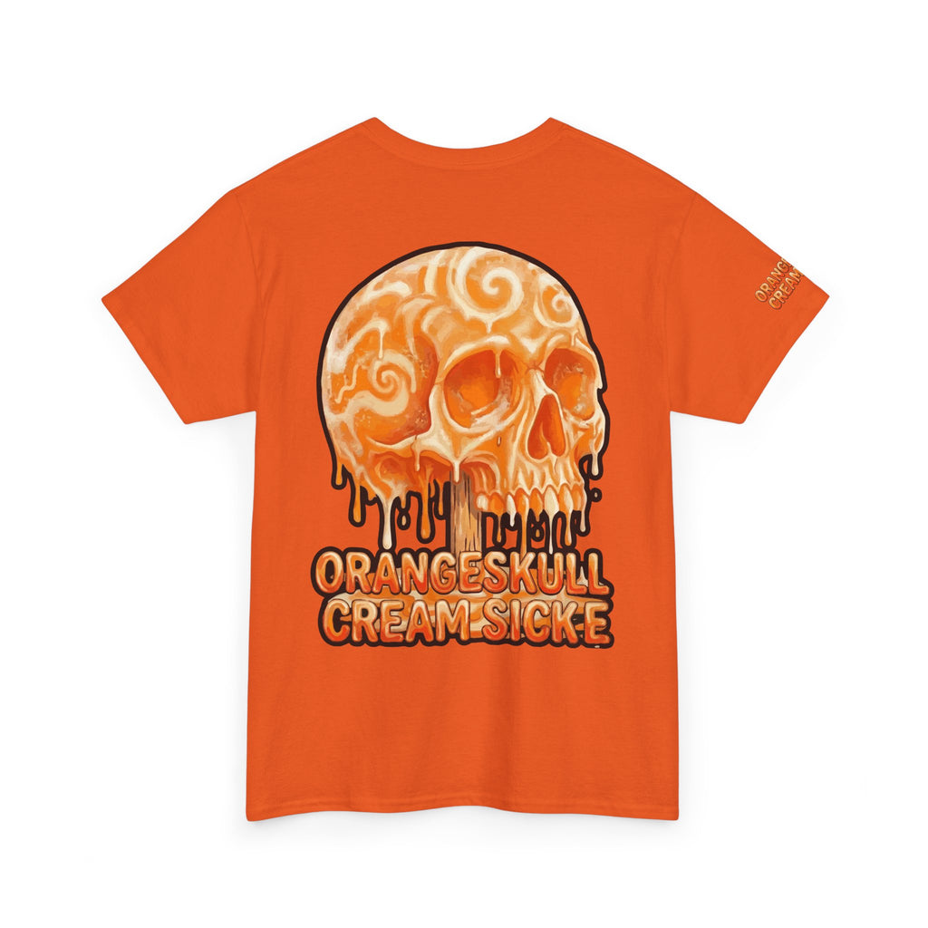 Skullcream-Orangeskull Cream Sickle T-Shirt | Colorful Drip Graphic Tee