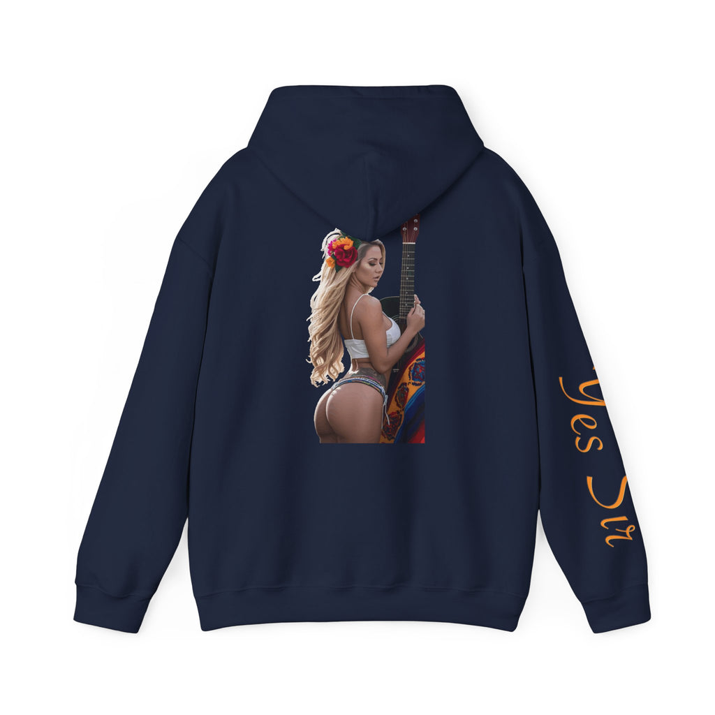 Pretty Flowers Yes Sir Hoodie | Parental Advisory  for the Bearded
