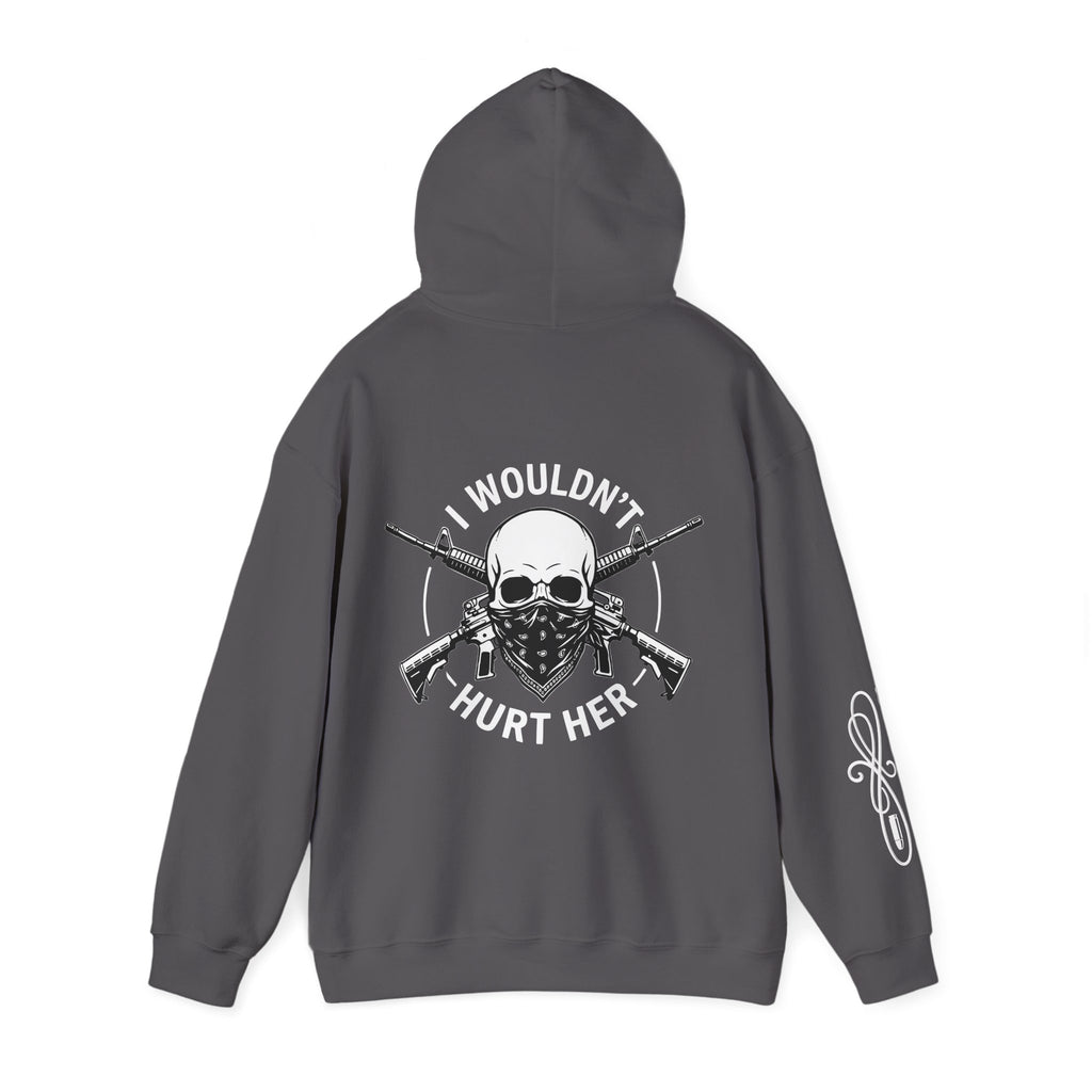 Protective Dad-Assault Rifles Hoodie | Here’s Your Warning | White Font